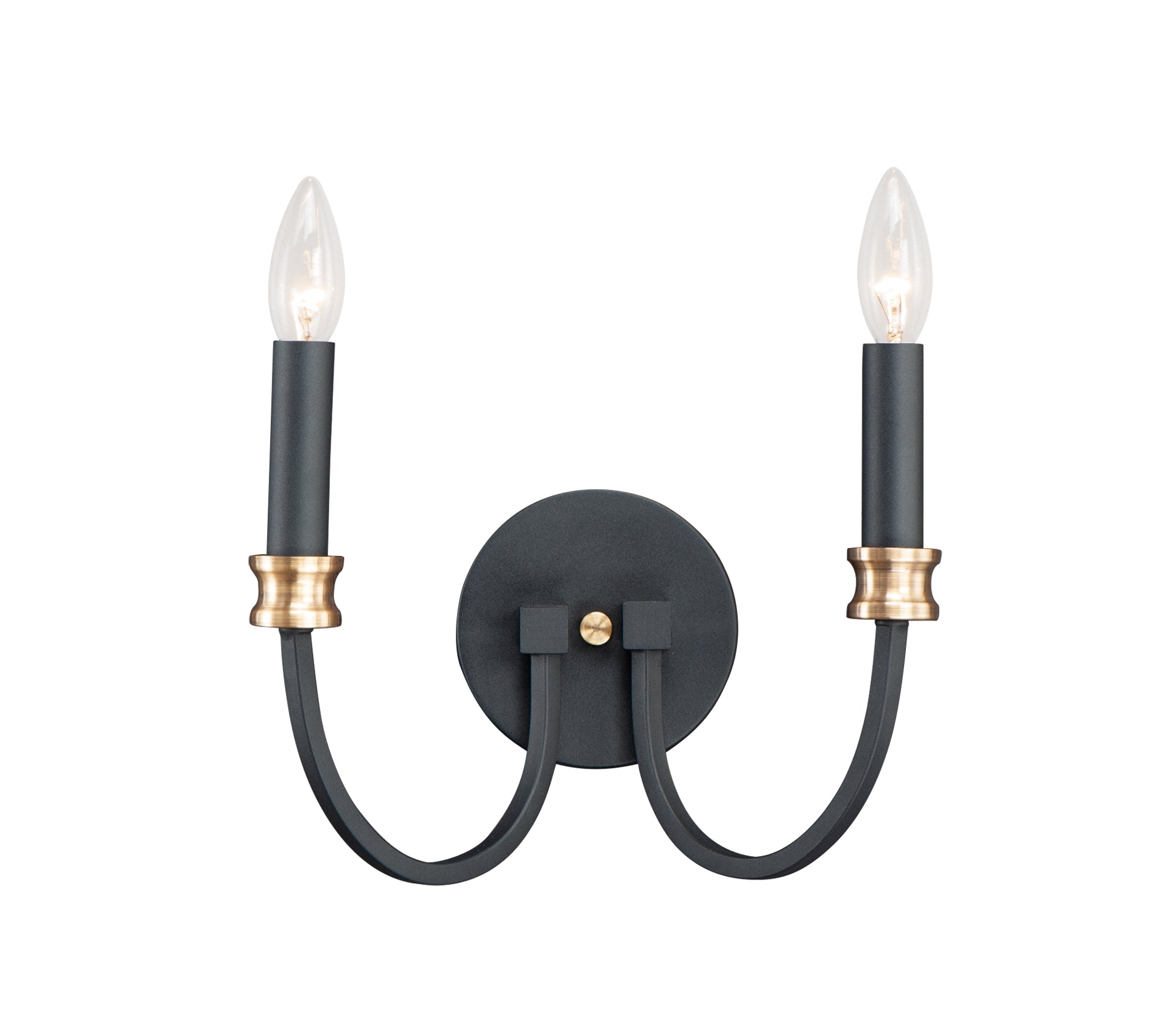 CHARLTON Sconce Black, Gold - 11372BKAB | MAXIM/ET2