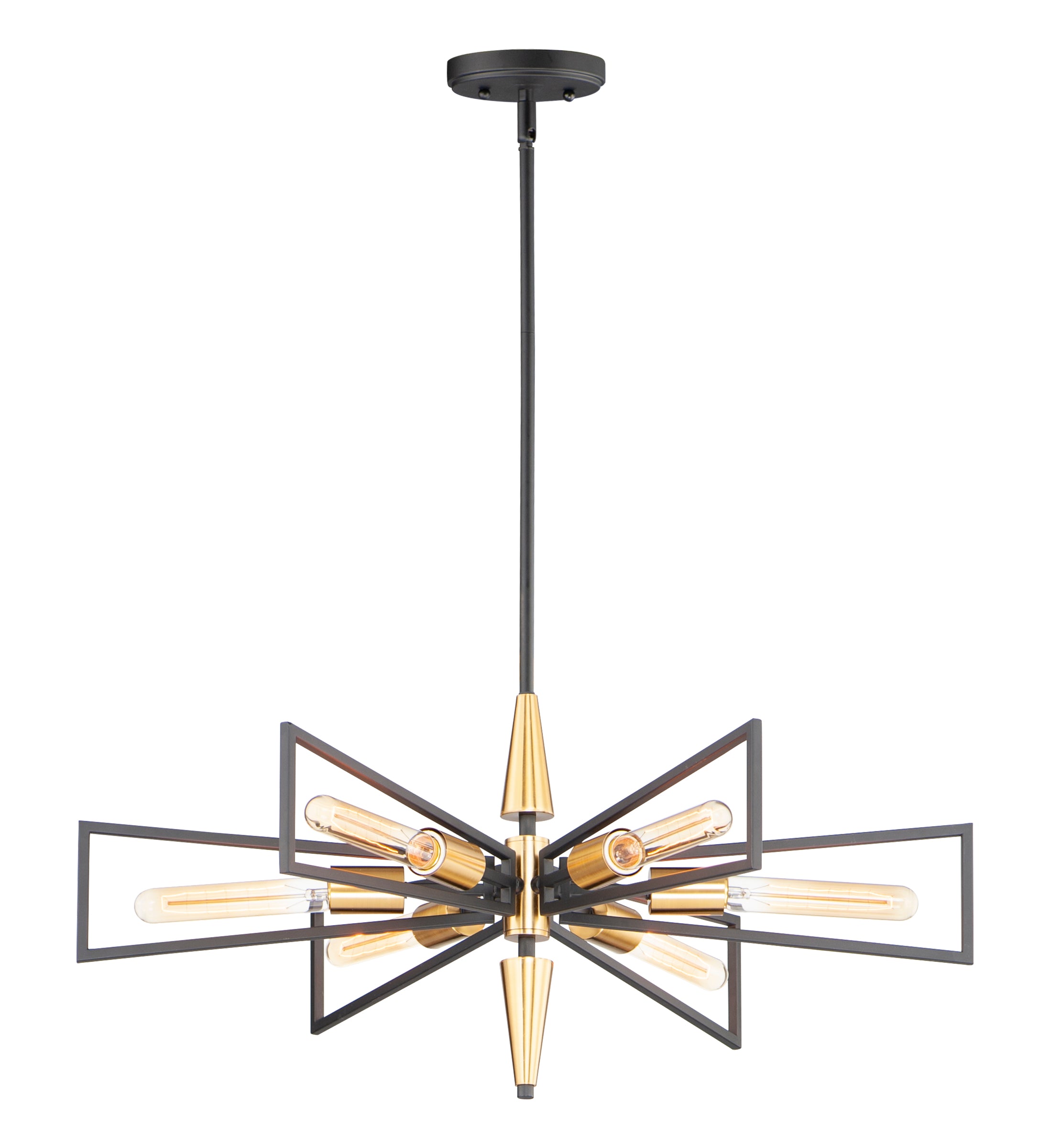 WINGS Chandelier Black, Gold - 11656BKSBR | MAXIM/ET2