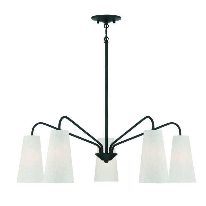 EDGEWOOD Chandelier Black - 1-1786-5-89 | SAVOYS