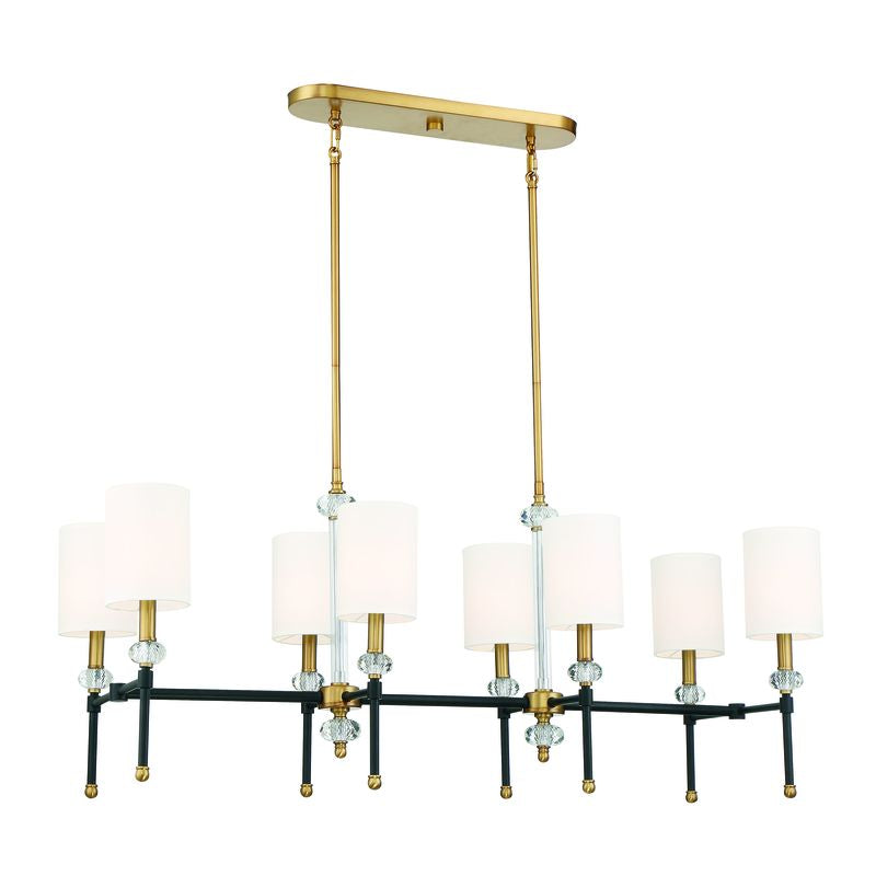 TIVOLI Chandelier Black, Gold - 1-1889-8-143 | SAVOYS