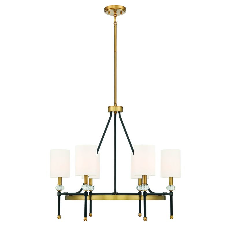 TIVOLI Chandelier Black, Gold - 1-1893-6-143 | SAVOYS