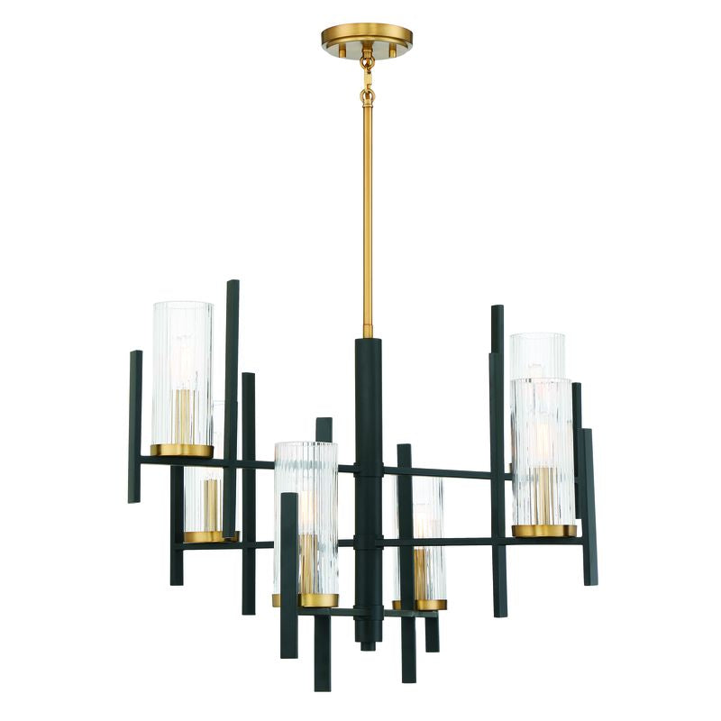 MIDLAND Chandelier Black, Gold - 1-1906-6-143 | SAVOYS