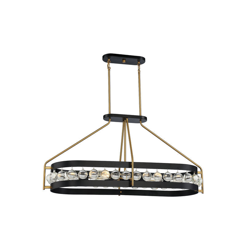 EDINA Chandelier Noir, Or - 1-191-6-143 | SAVOYS