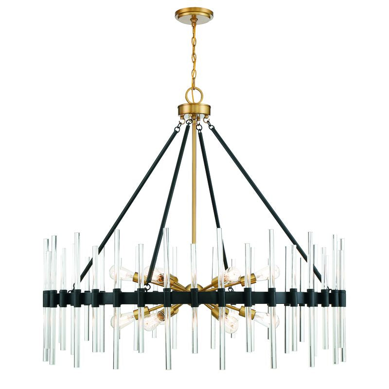 SANTIAGO Chandelier Noir, Or - 1-1934-12-143 | SAVOYS