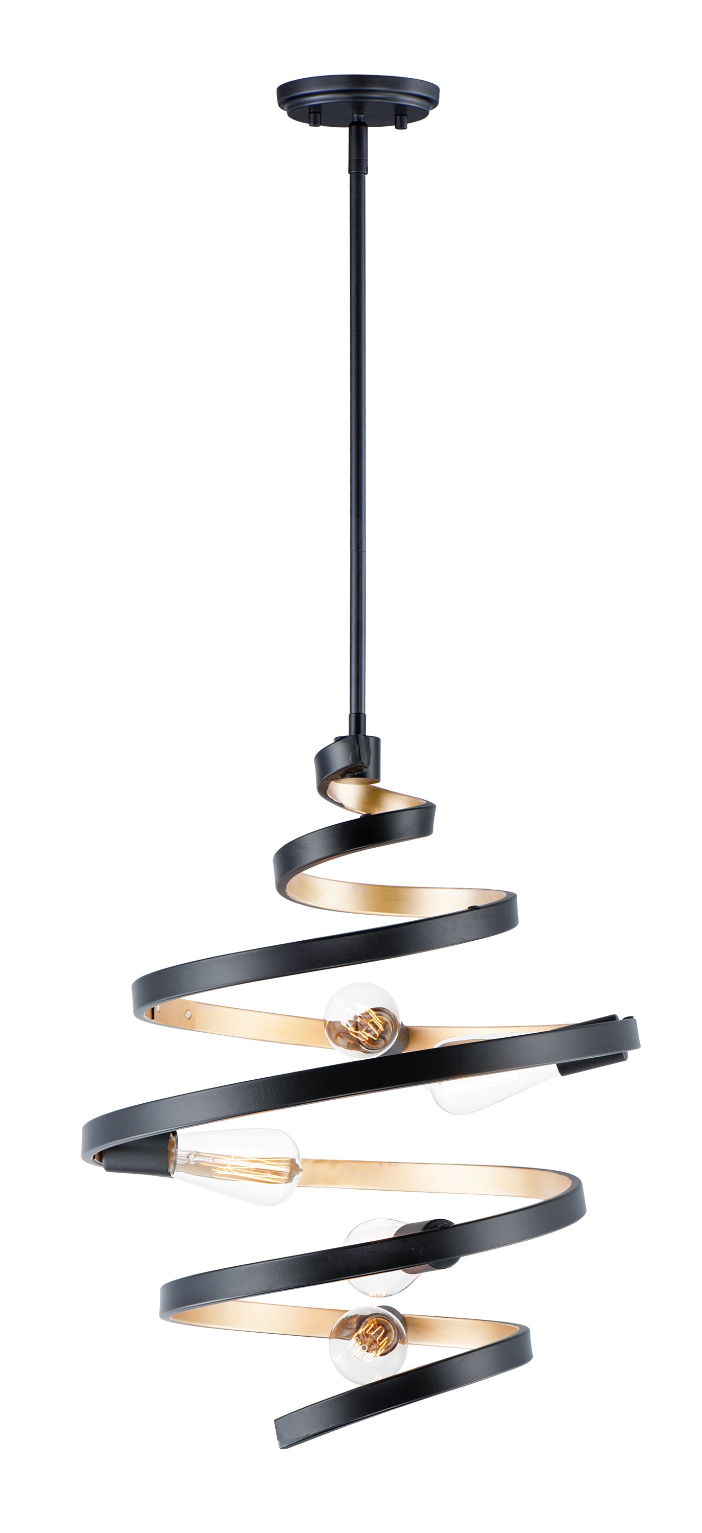TWISTER Pendant Black, Gold - 12236BKGLD | MAXIM/ET2