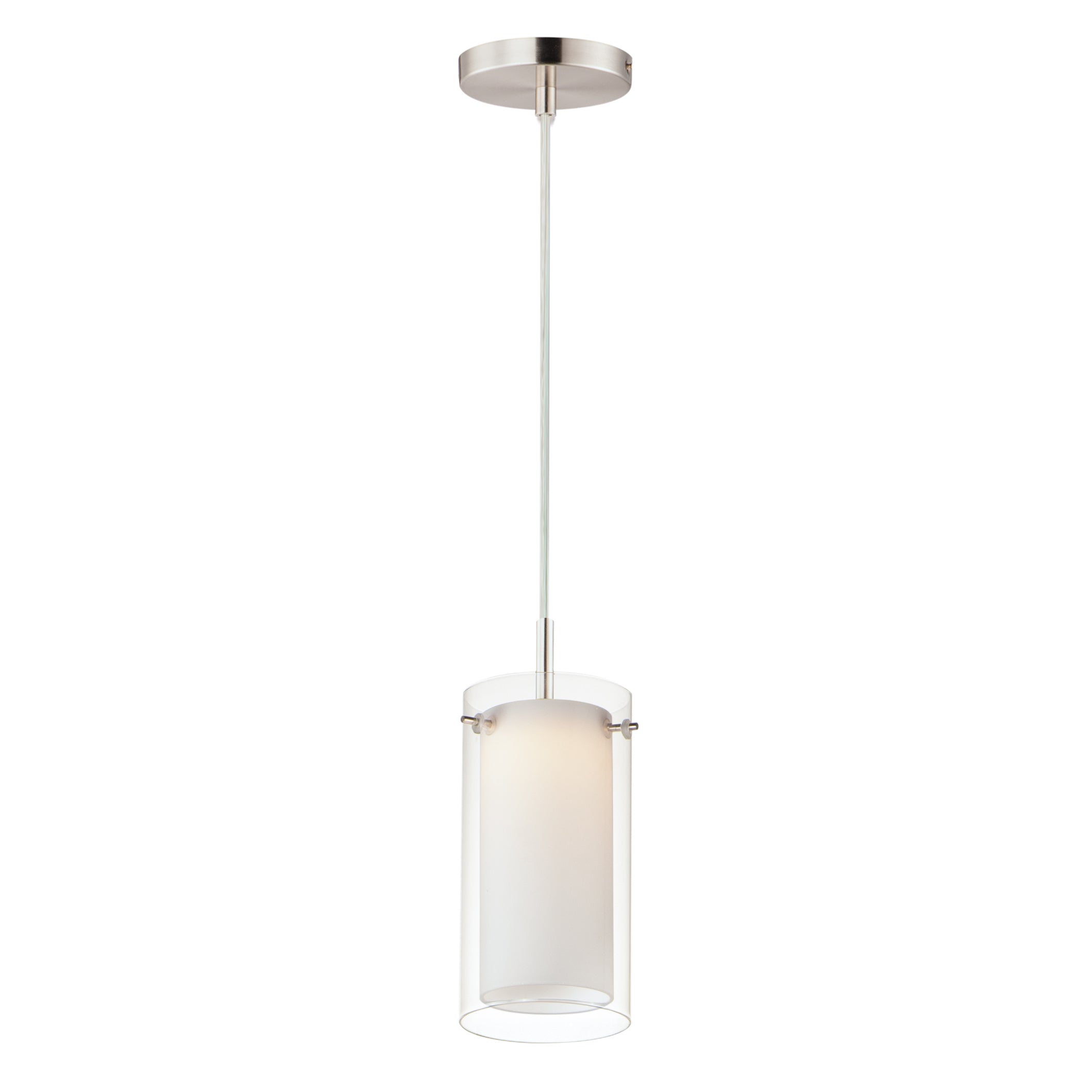 DUO Pendant Nickel INTEGRATED LED - 12289CLSWSN | MAXIM/ET2