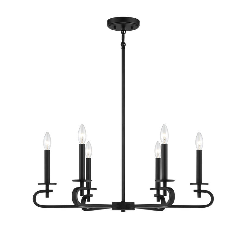 TORINO Chandelier Noir - 1-2450-6-89 | SAVOYS
