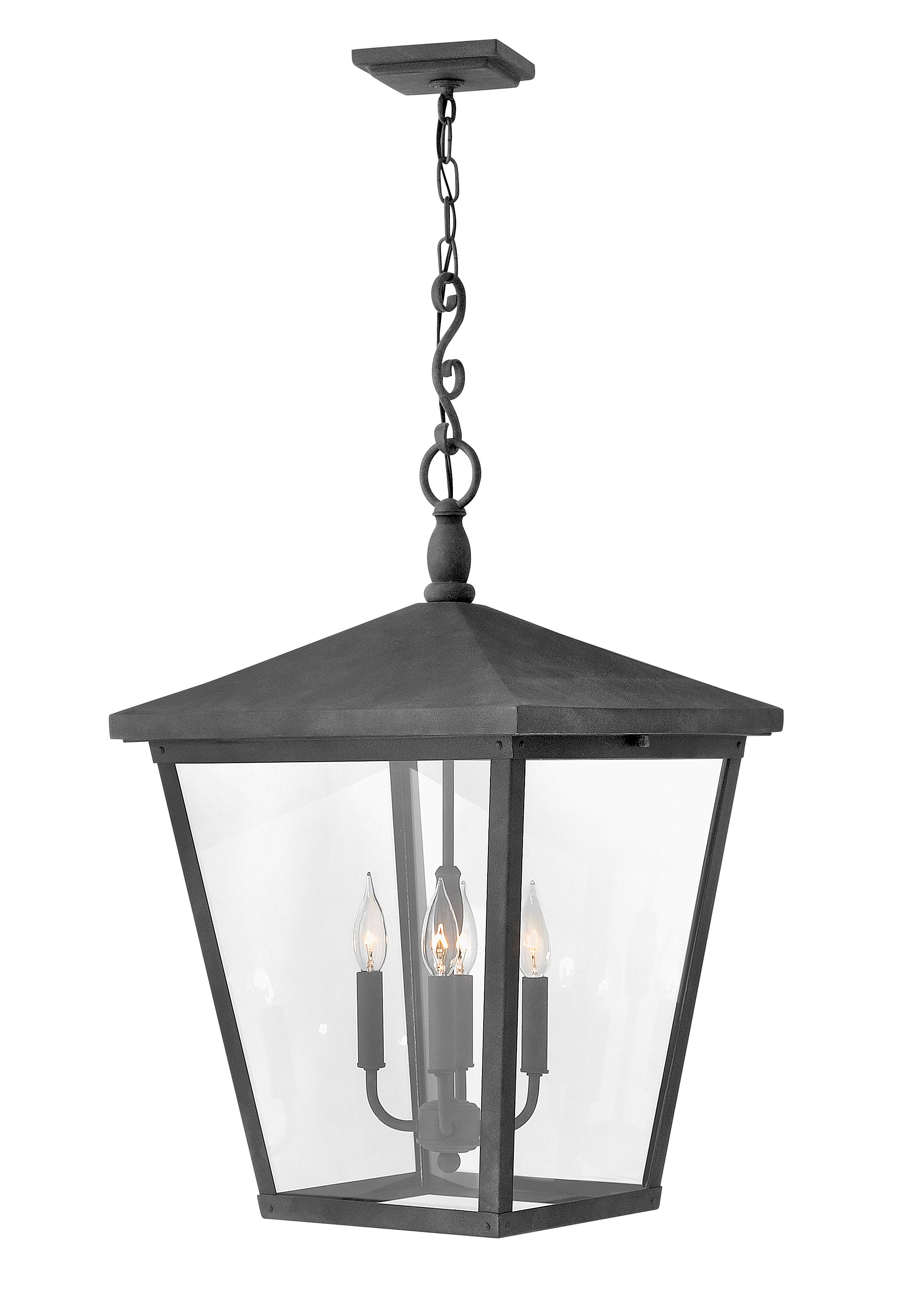 TRELLIS Outdoor pendant Black - 1428DZ-LL | HINKLEY