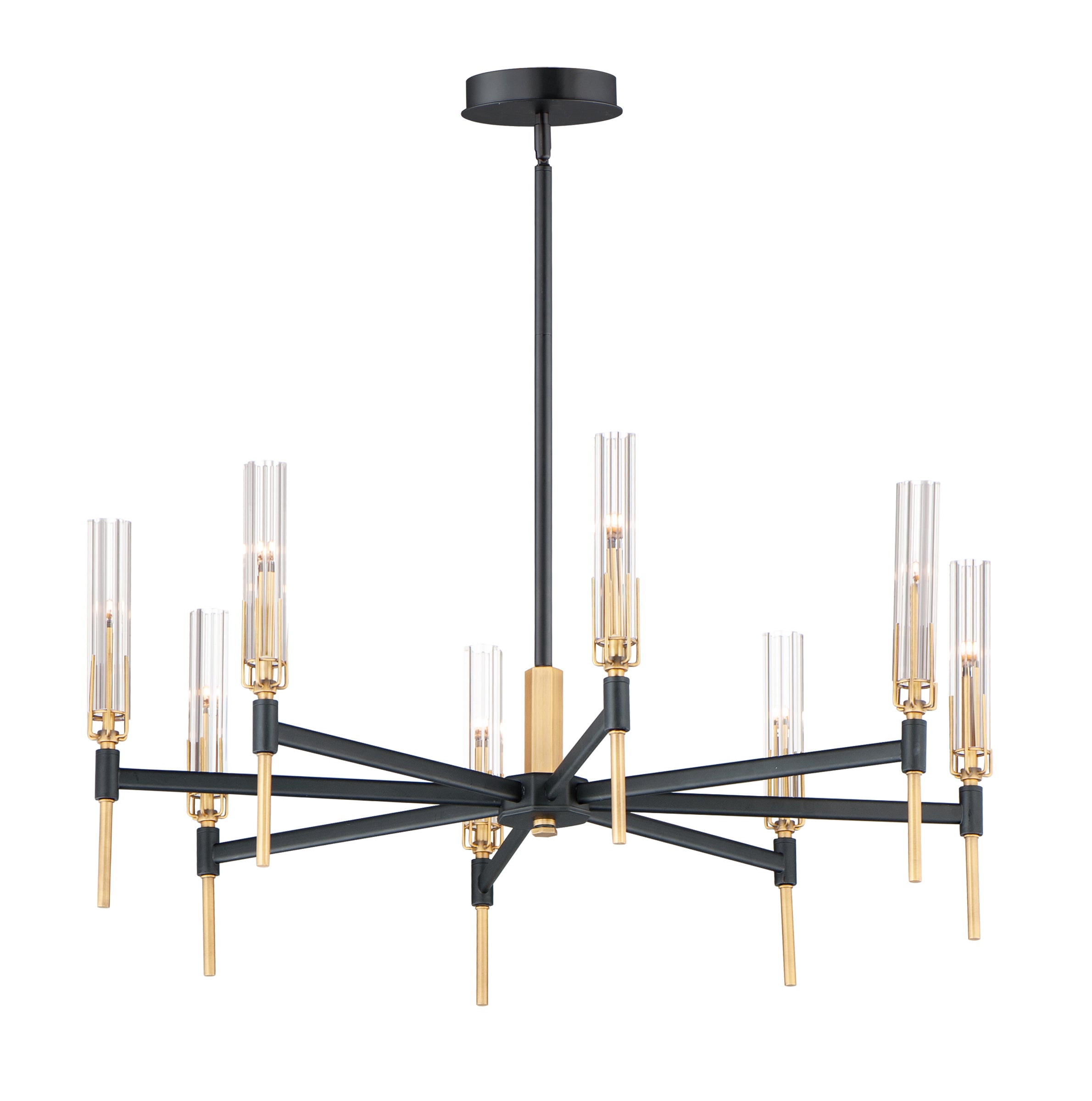 FLAMBEAU Chandelier Noir, Or - 16128CLBKAB | MAXIM / ET2