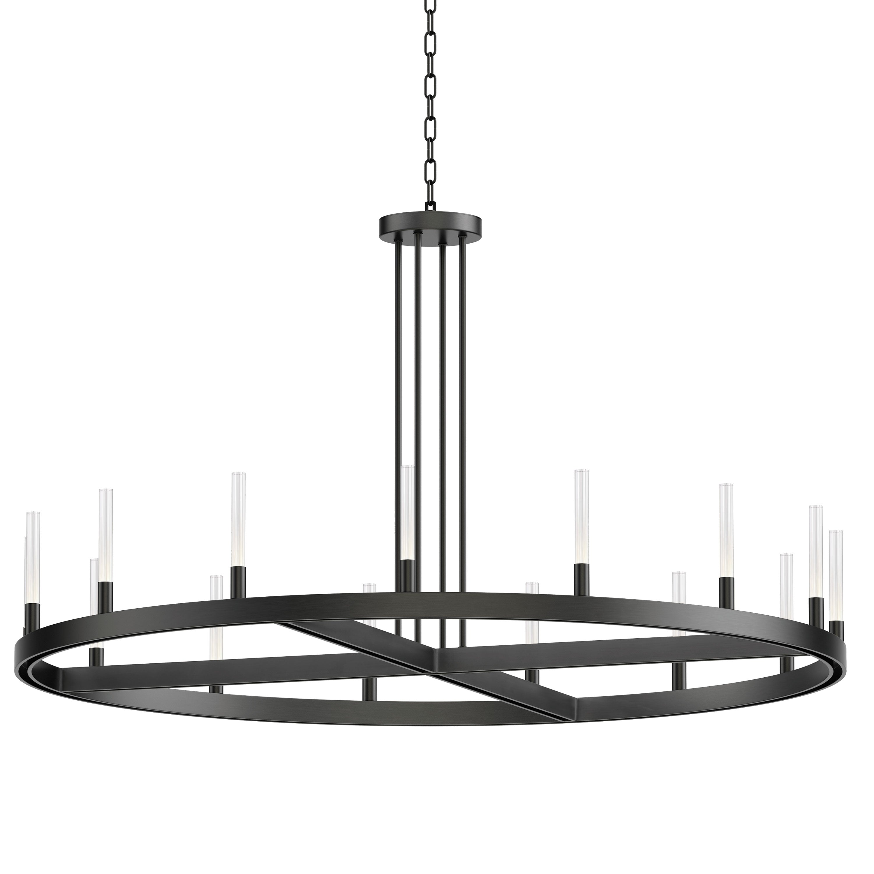 OVATION Chandelier Black INTEGRATED LED - 16168CRBK | MAXIM/ET2