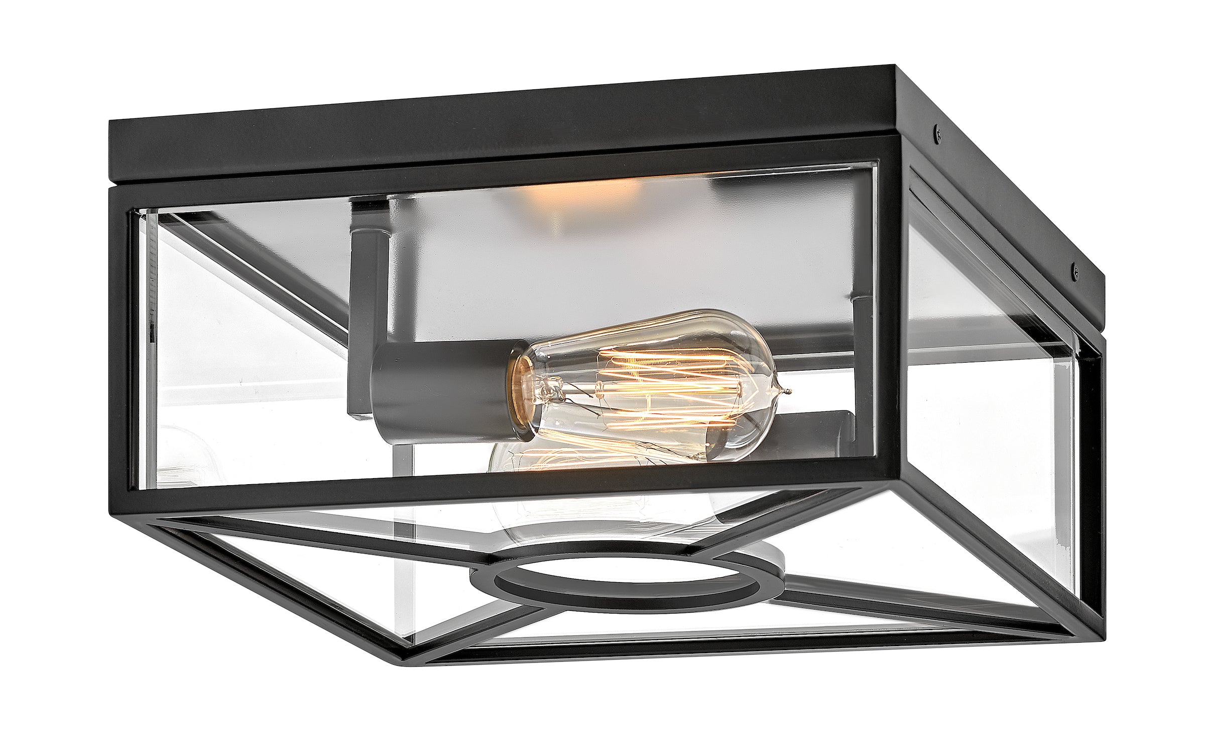 BRIXTON Outdoor flush mount Black - 18373BK | HINKLEY