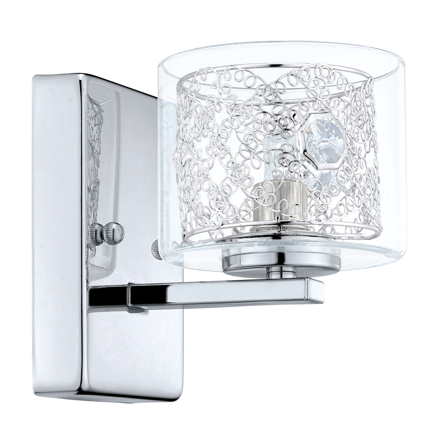 Pianella Sconce Chrome, Crystal - 200264A | EGLO