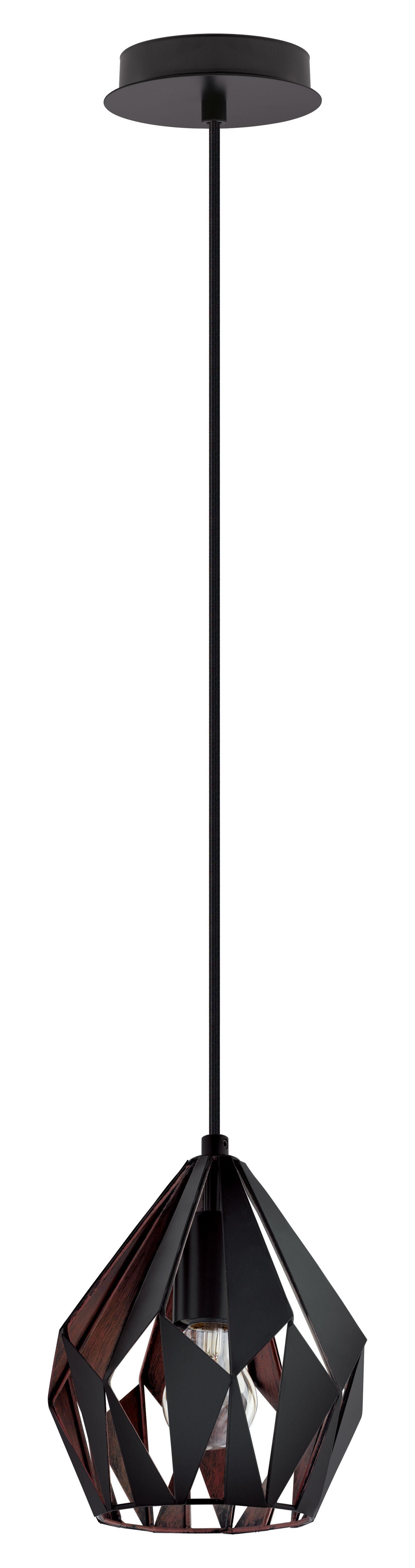 Carlton-3 Suspension simple Noir - 202034A | EGLO