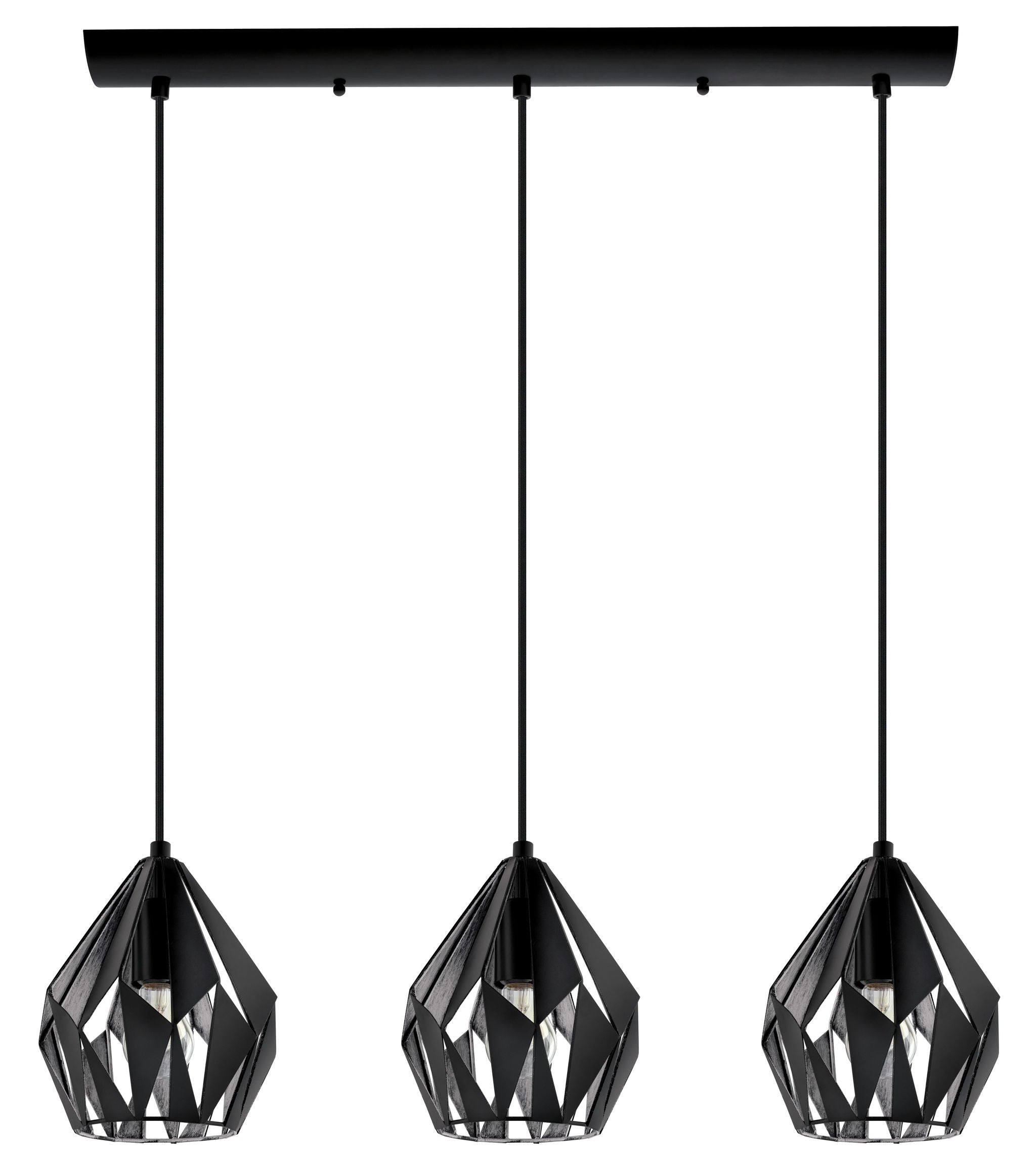 Carlton-3 Suspension Noir - 202037A | EGLO