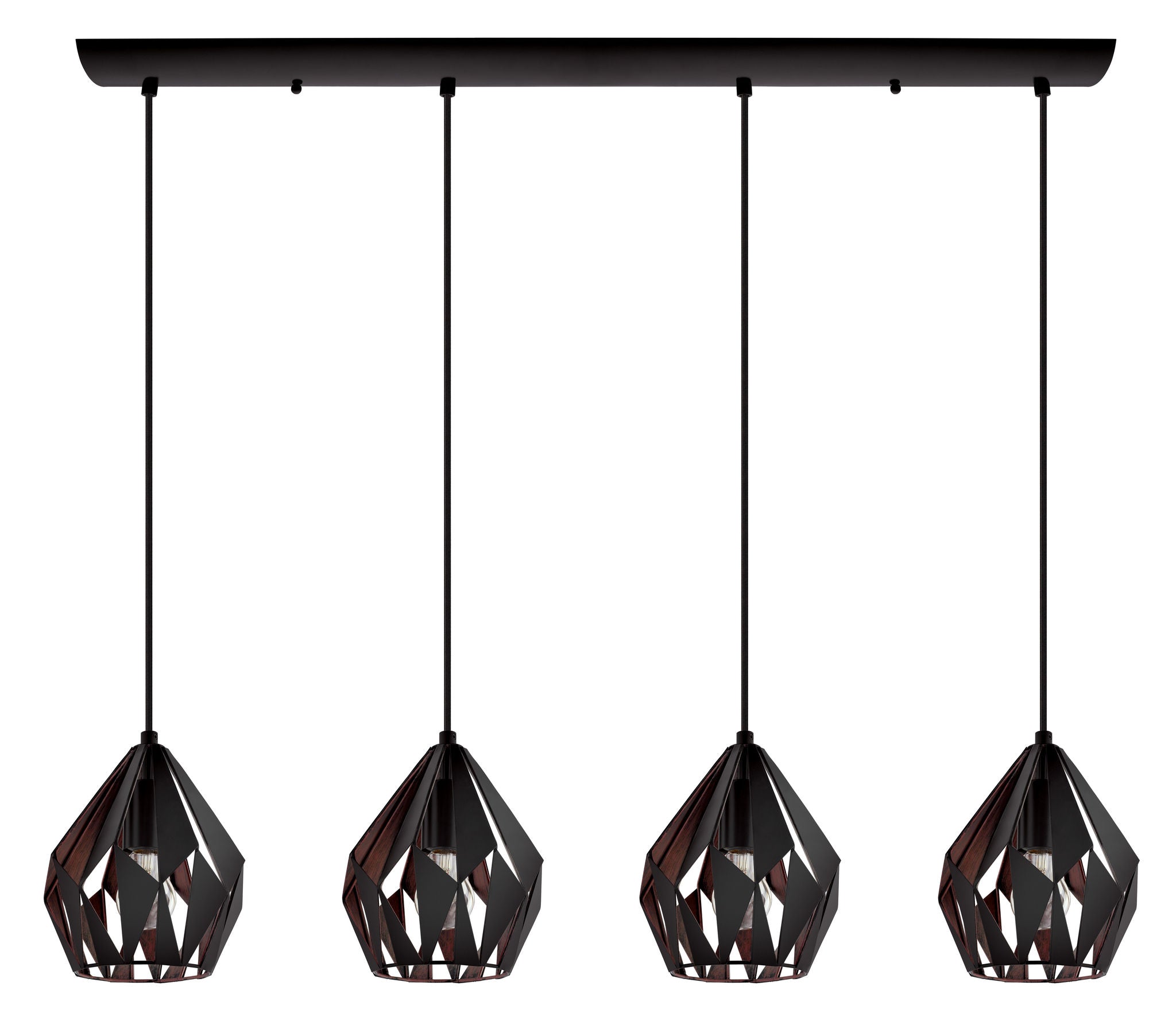 Carlton-3 Suspension Noir - 202038A | EGLO