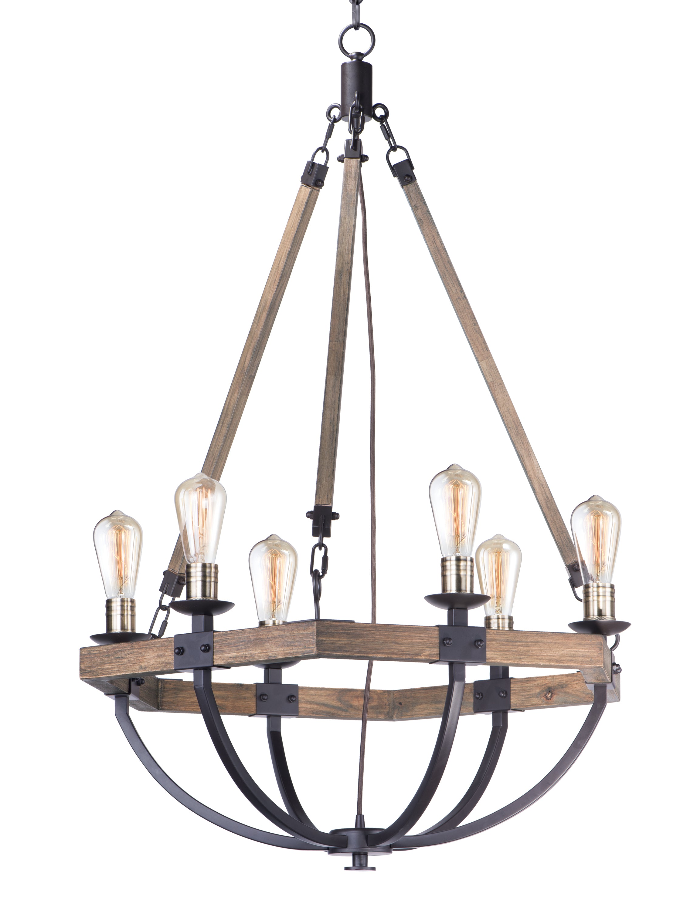 LODGE Chandelier Bronze - 20337WOBZ | MAXIM / ET2