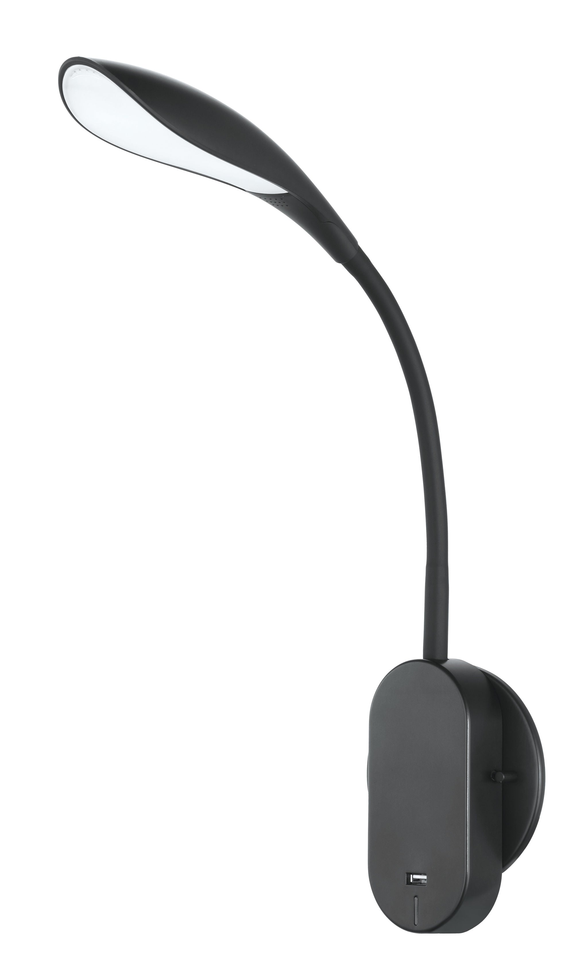 Dambera Murale orientable Noir DEL INTÉGRÉ - 203785A | EGLO