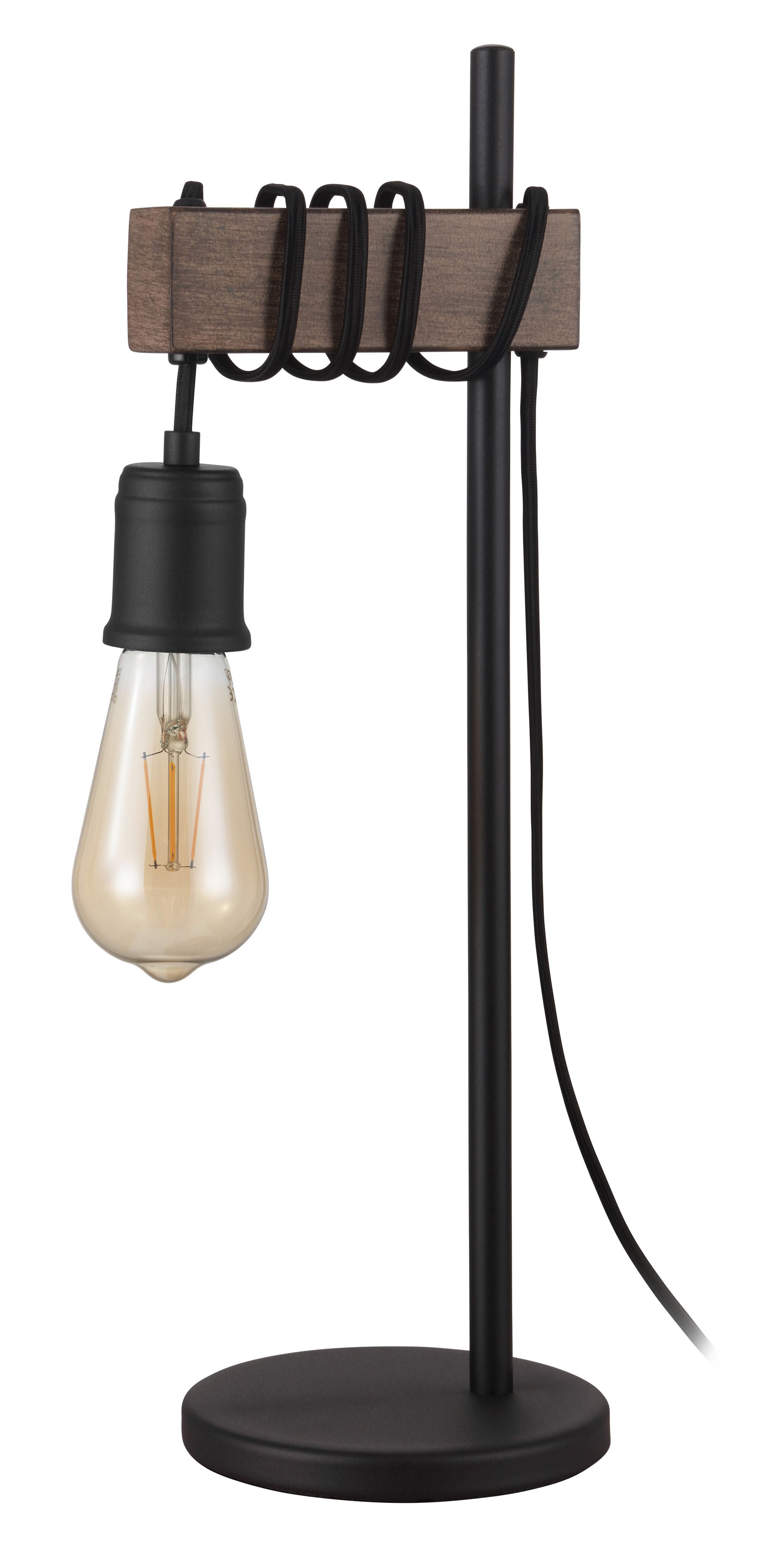 Violon Lampe sur table Bois, Noir - 204244A | EGLO