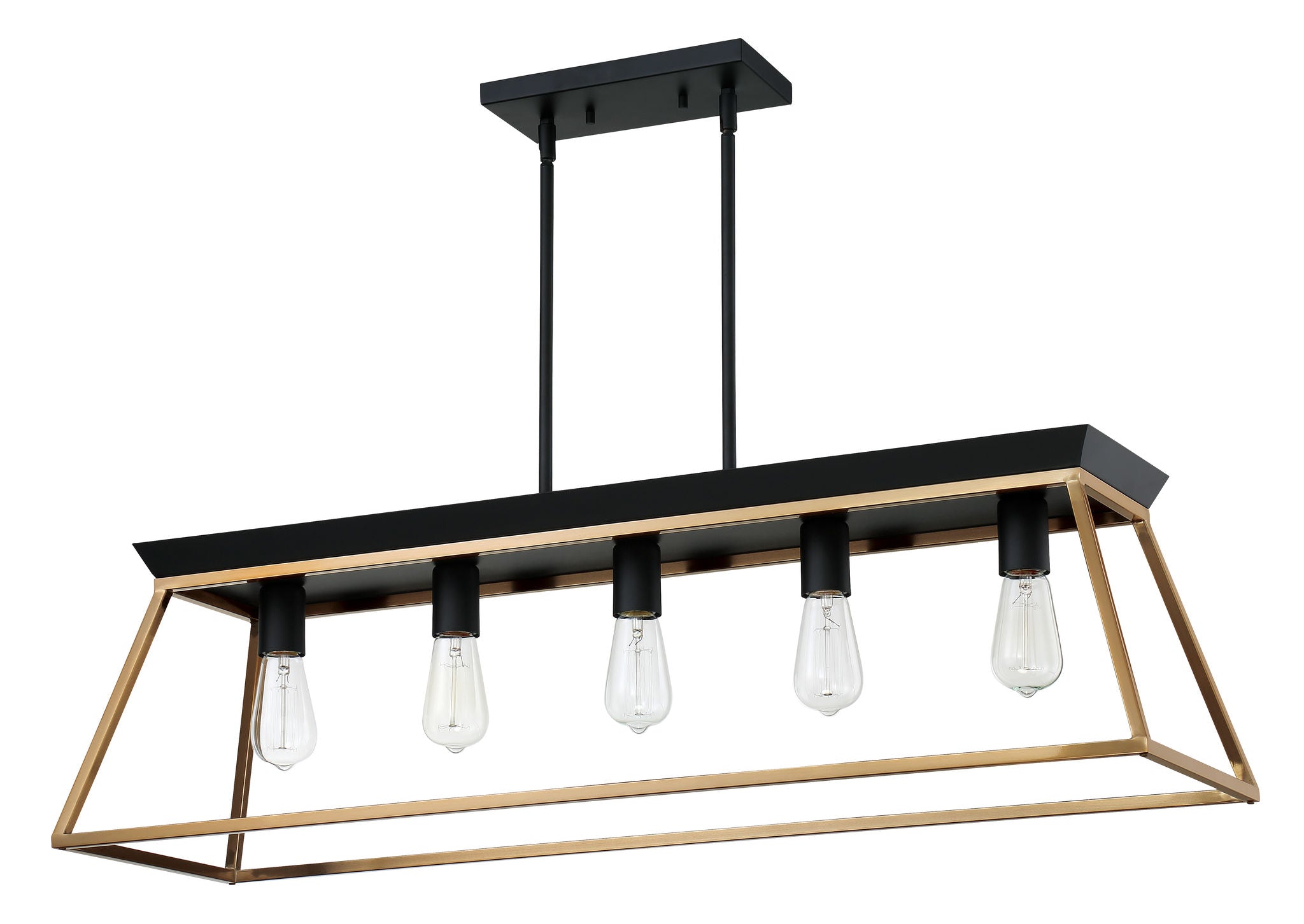 Paulino Chandelier Noir, Or - 204596A | EGLO
