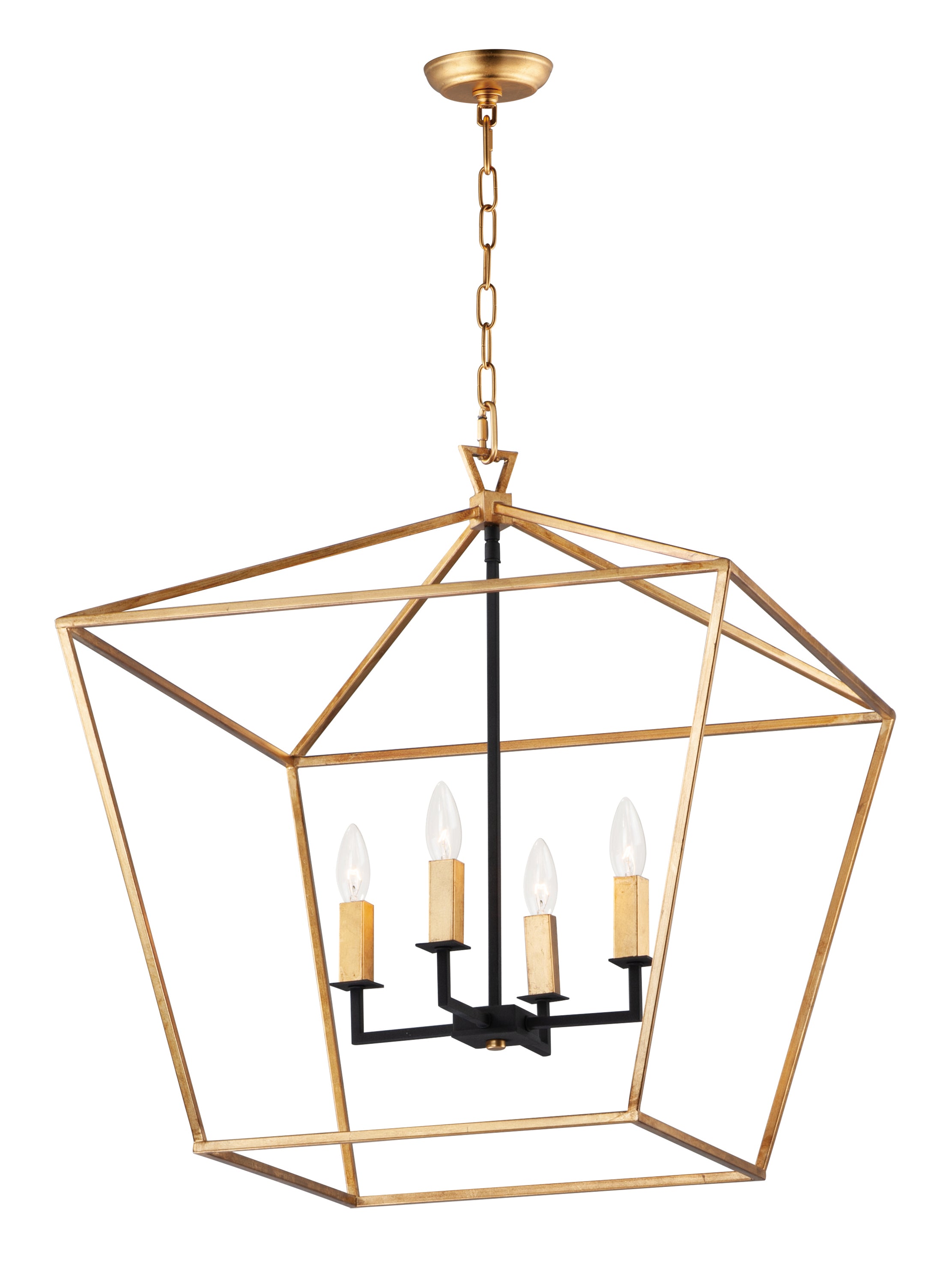 ABODE Chandelier Gold, Black - 25155GLTXB | MAXIM/ET2
