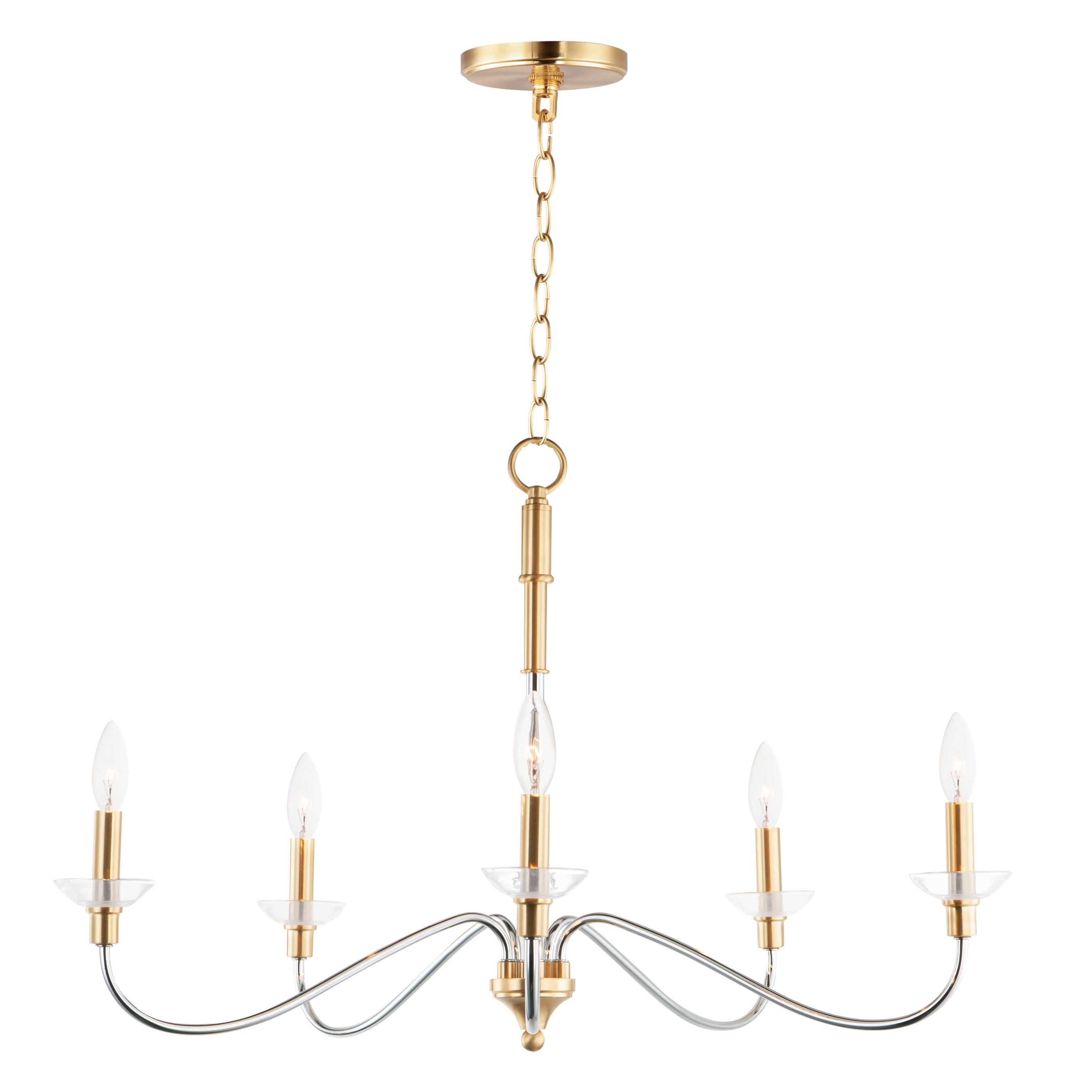 CLARION Chandelier Chrome, Gold - 25375CLPCSBR | MAXIM/ET2