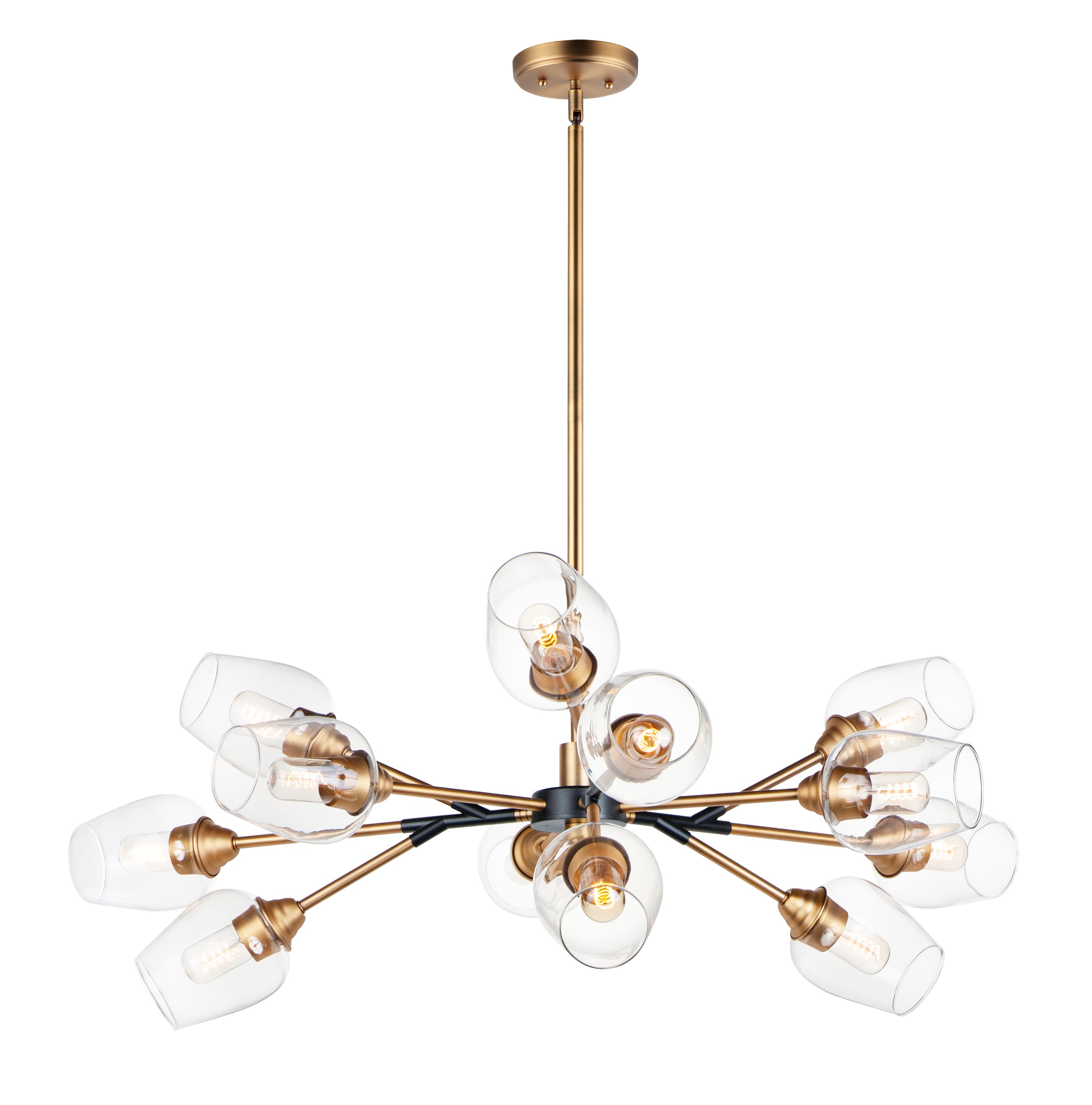 SAVVY Chandelier Gold, Black - 26347CLABBK | MAXIM/ET2