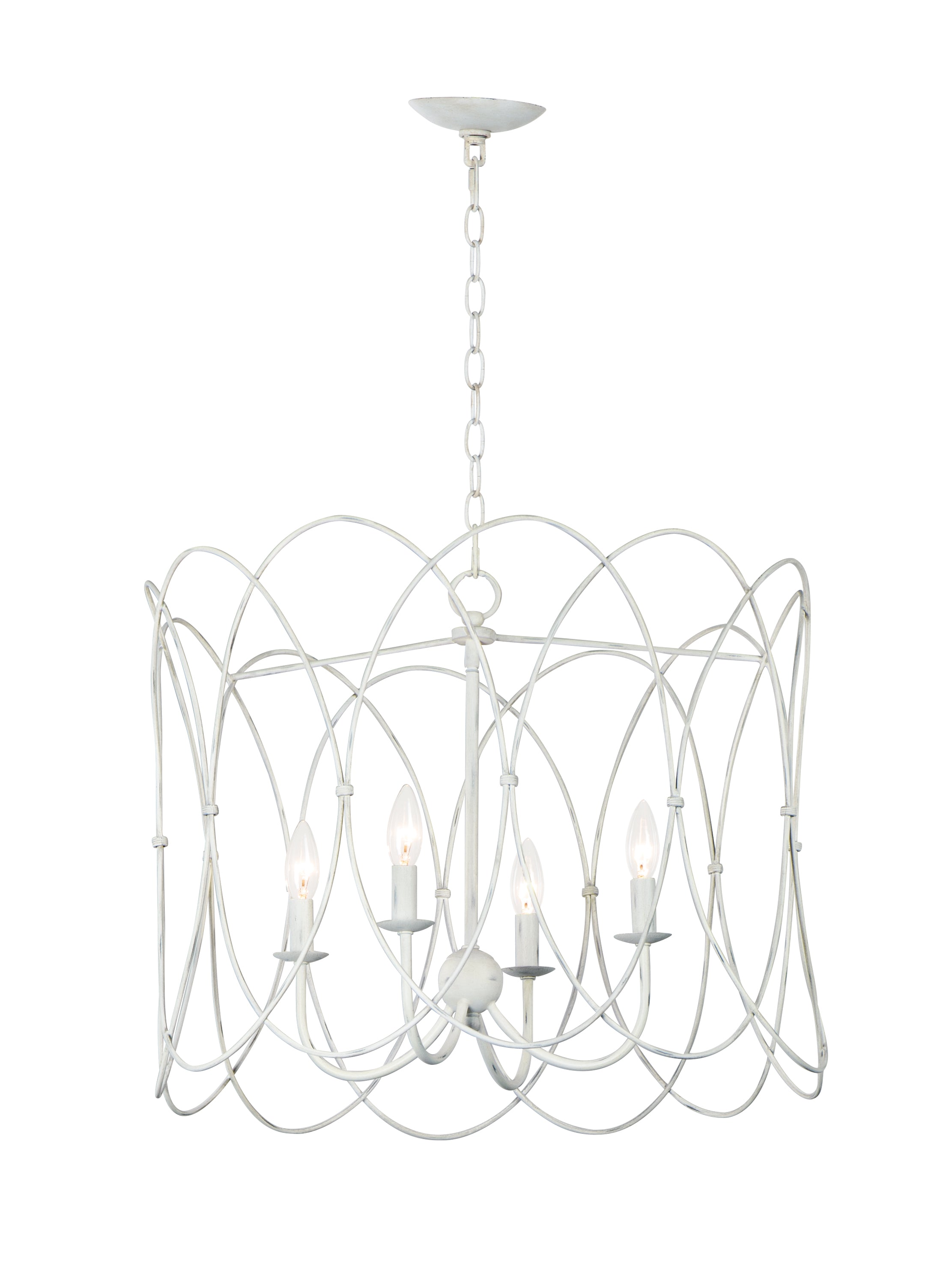 TRELLIS Chandelier Blanc - 27594WWT | MAXIM/ET2