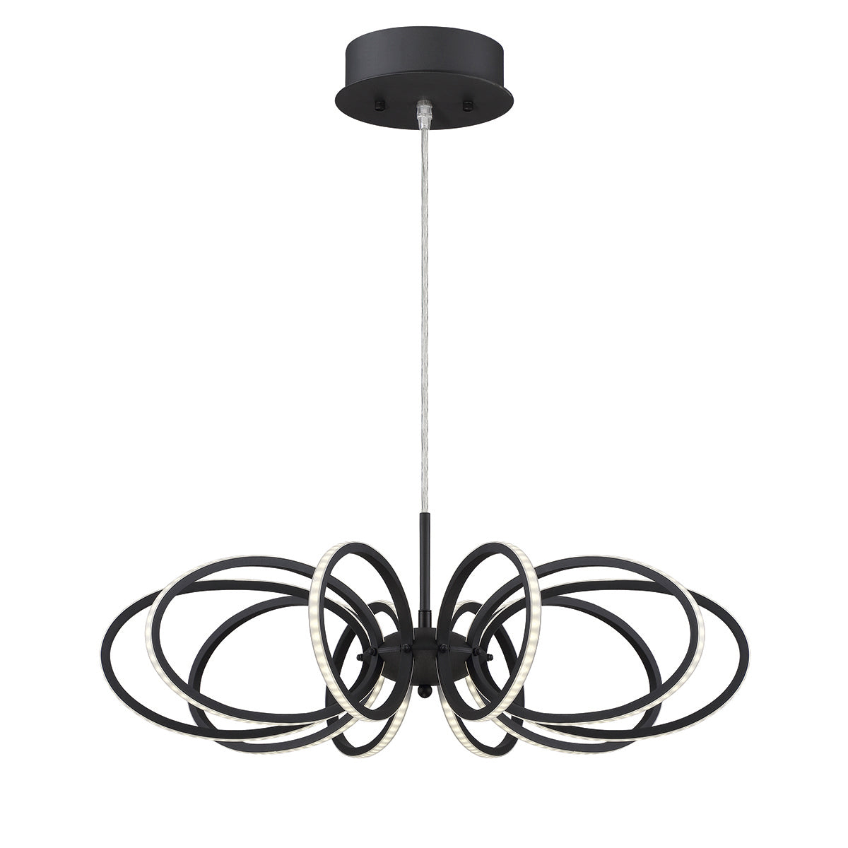 TELA Chandelier Noir DEL INTÉGRÉ - 30039-032 | EUROFASE