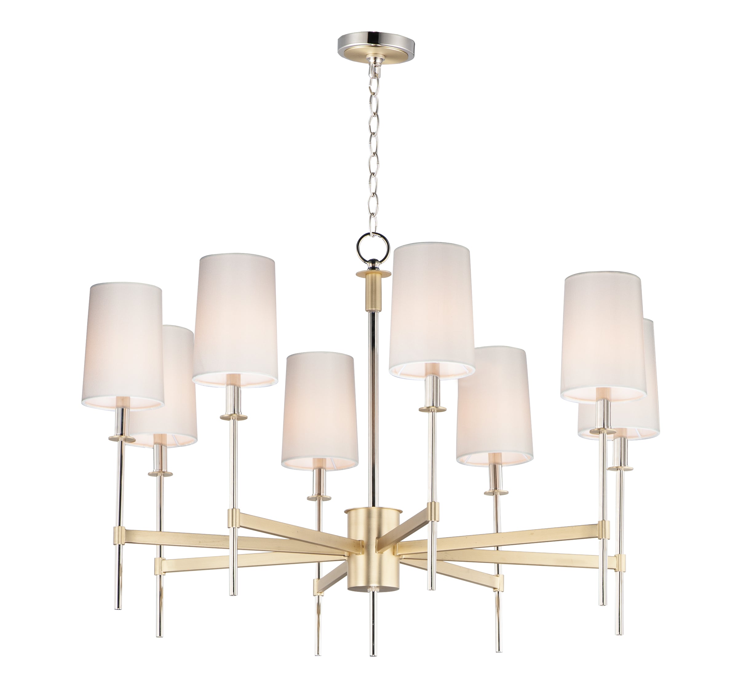 UPTOWN Chandelier Or, Nickel - 32398OFSBRPN | MAXIM/ET2
