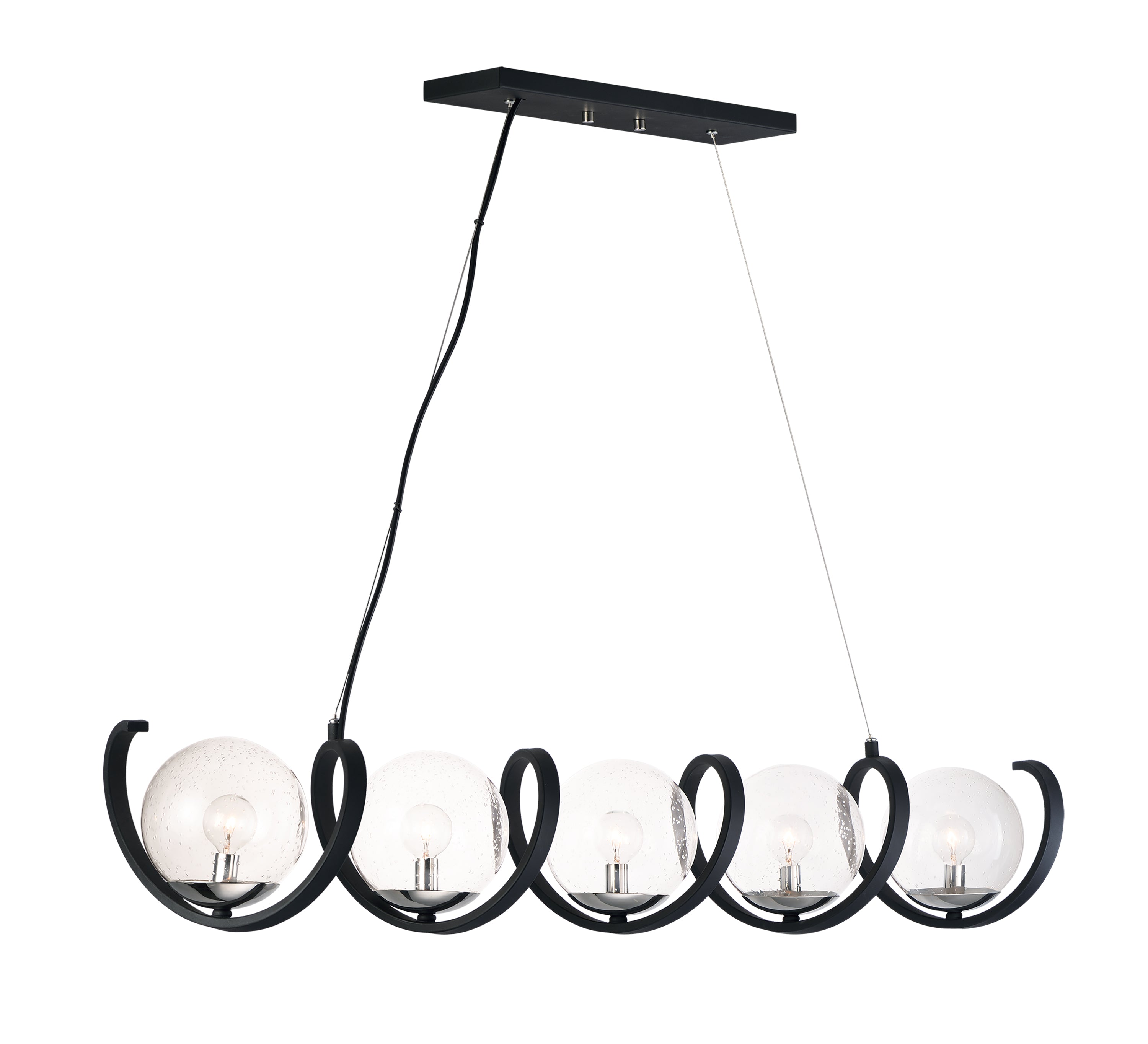 CURLICUE Suspension Noir, Nickel - 35105CDBKPN | MAXIM / ET2