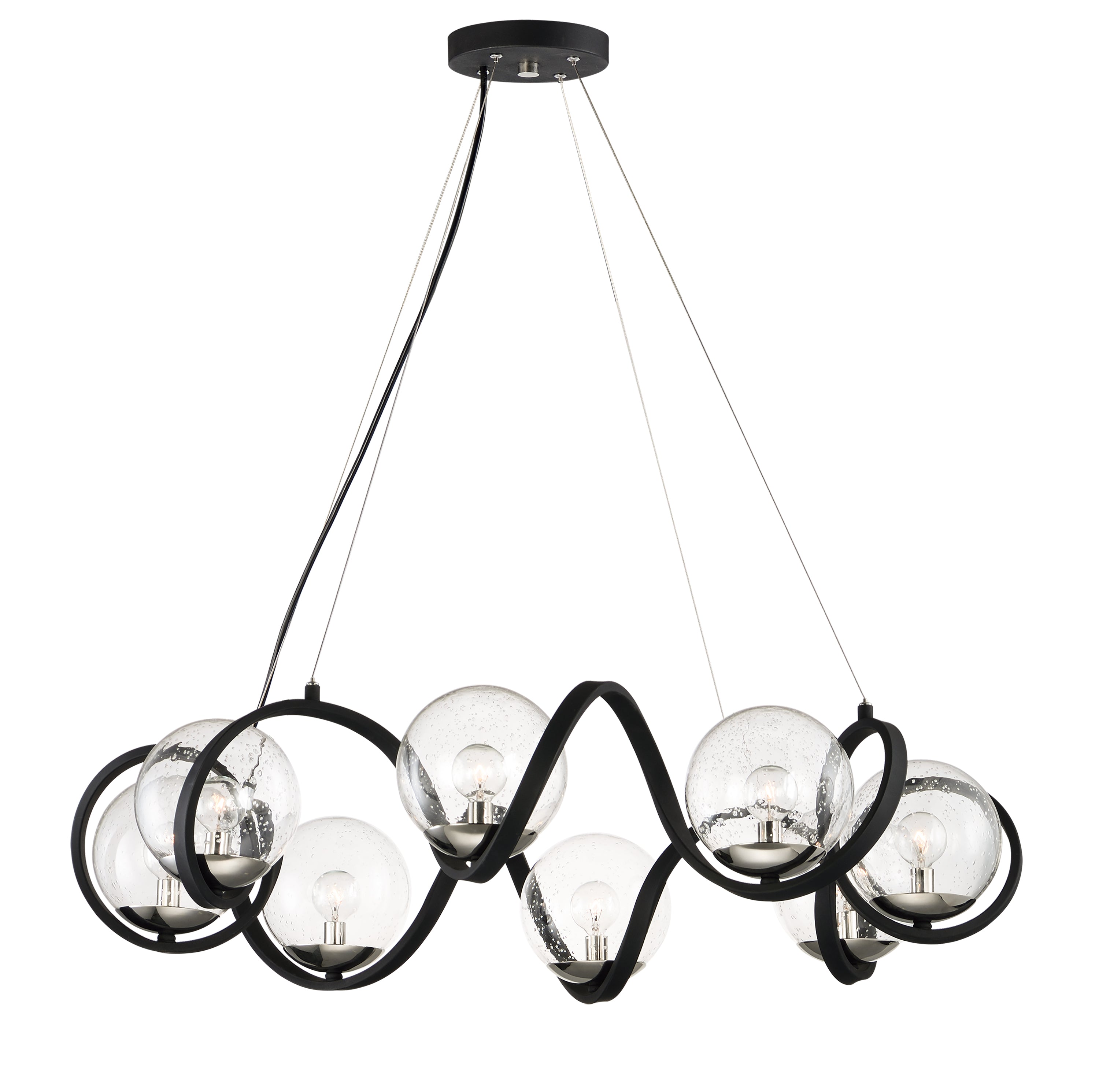 CURLICUE Suspension Noir, Nickel - 35108CDBKPN | MAXIM / ET2