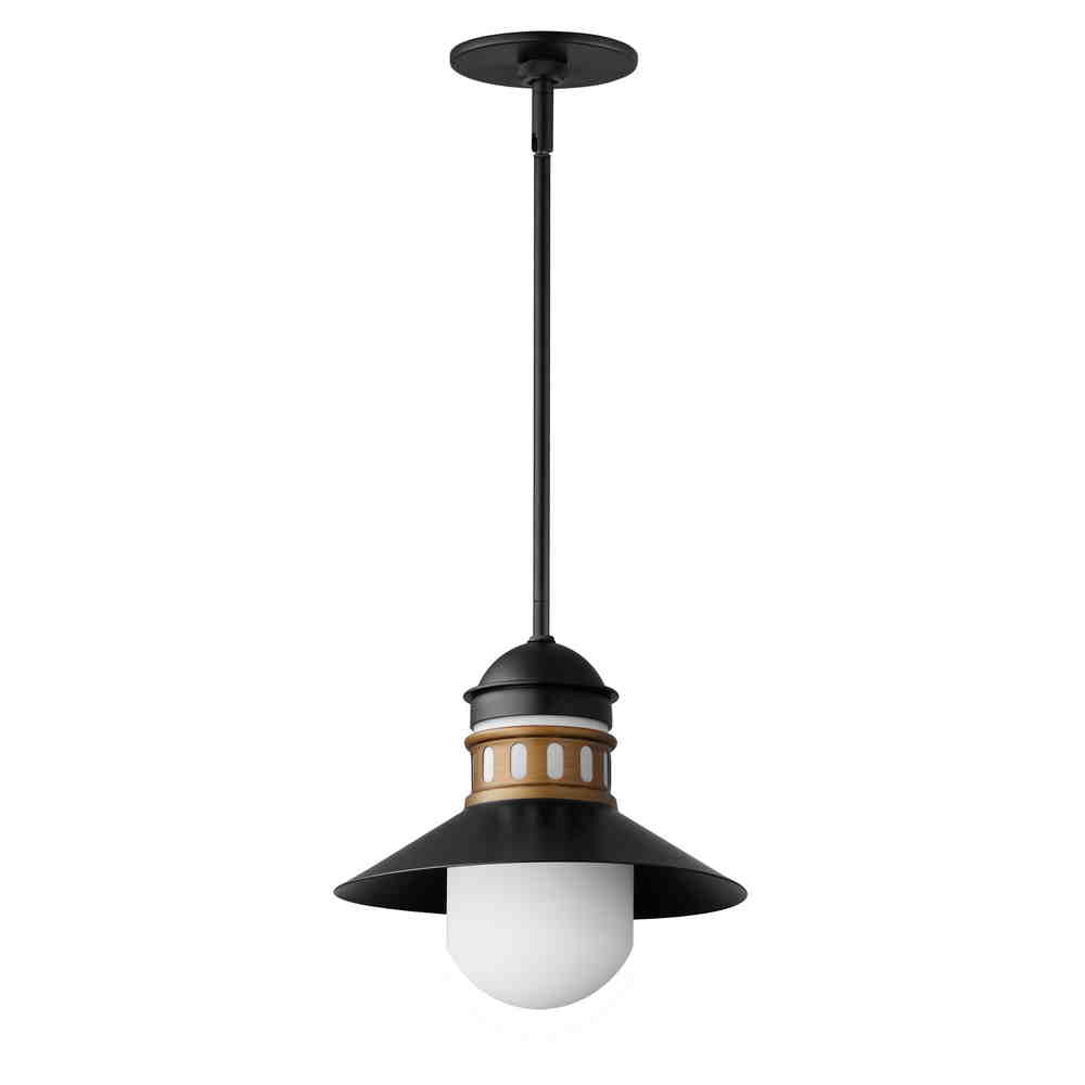 ADMIRALTY Outdoor pendant Black, Gold - 35121SWBKAB | MAXIM/ET3