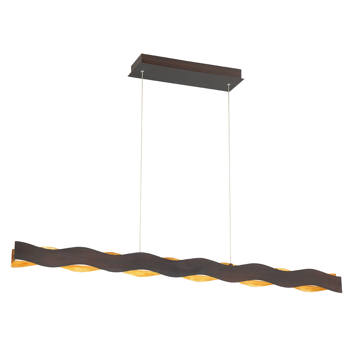 RIPPLE Suspension lineaire Bronze DEL INTÉGRÉ - 35956-020 | EUROFASE