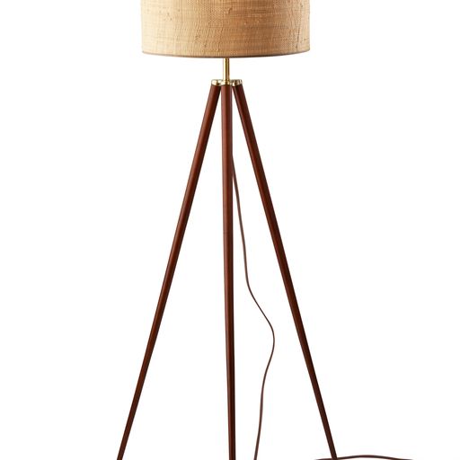 JACKSON Lampe sur pied Bois, Or - 3769-15 | ADESSO