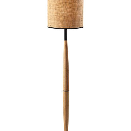 CAYMAN Floor lamp Black, Wood - 3783-12 | ADESSO