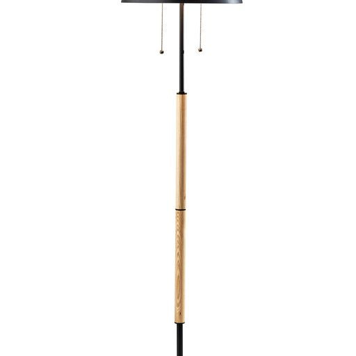 EVERETT Floor lamp Wood, Black - 3793-12 | ADESSO