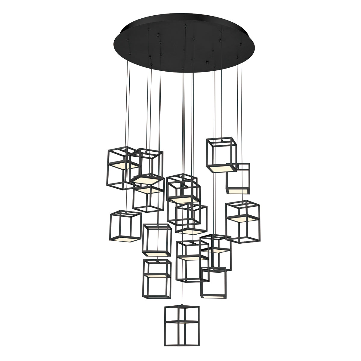 FERRO Chandelier Noir - 38259-023 | EUROFASE