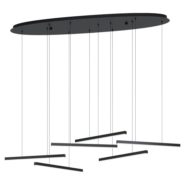 Lindoza Suspension Noir DEL INTÉGRÉ - 39915A | EGLO