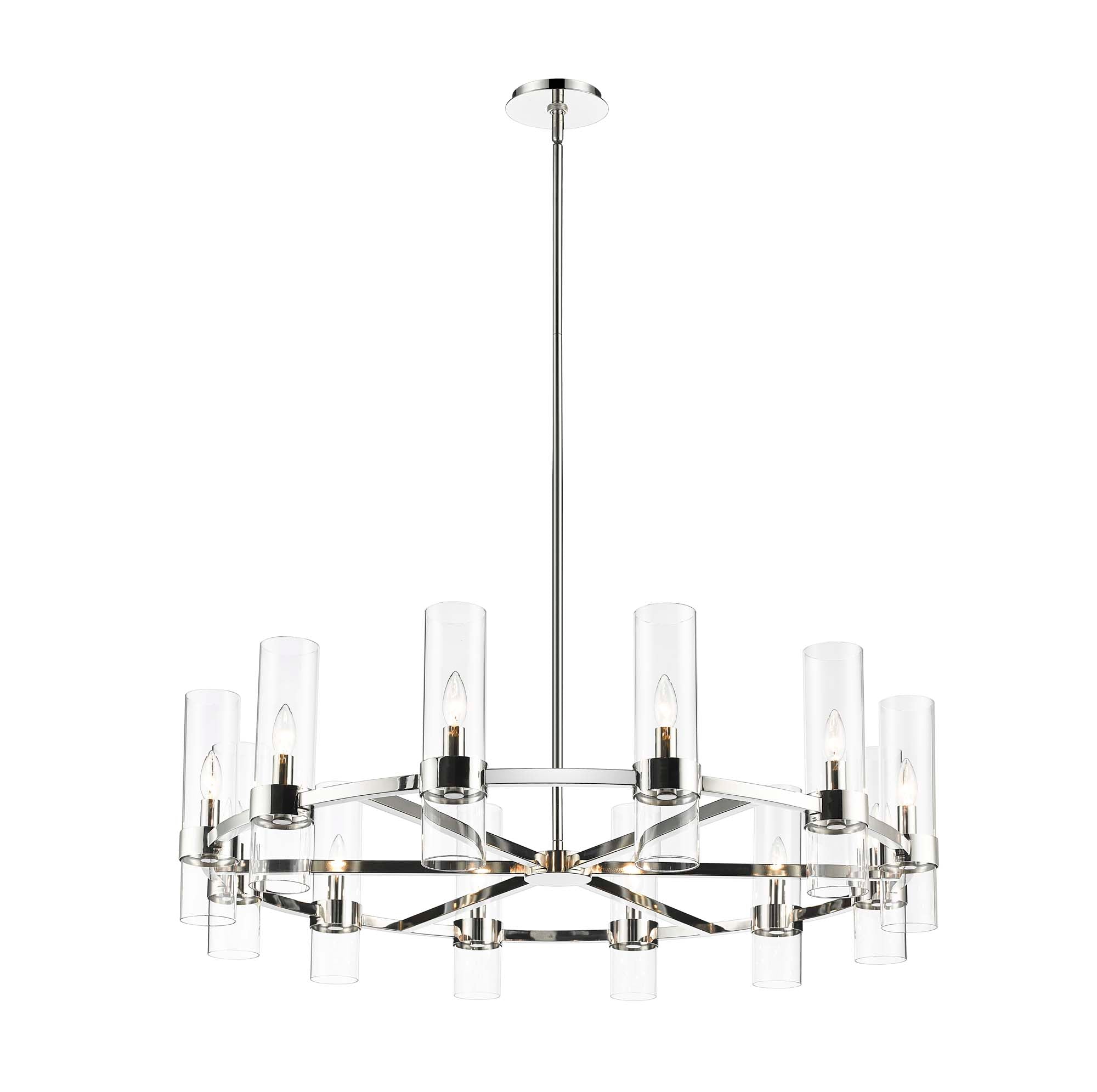 DATUS Chandelier Nickel - 4008-12PN | Z-LITE