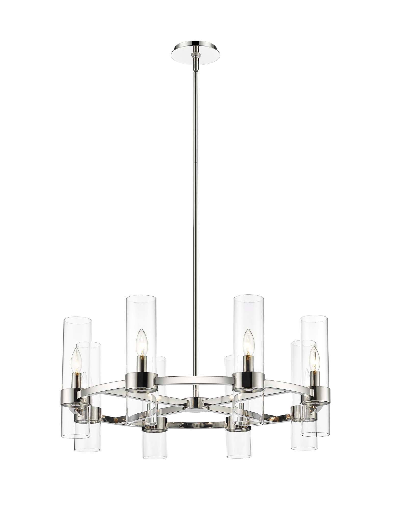 DATUS Chandelier Nickel - 4008-8PN | Z-LITE