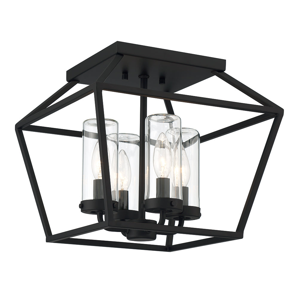 BASTILLE Outdoor flush mount Black - 41956-014 | EUROFASE