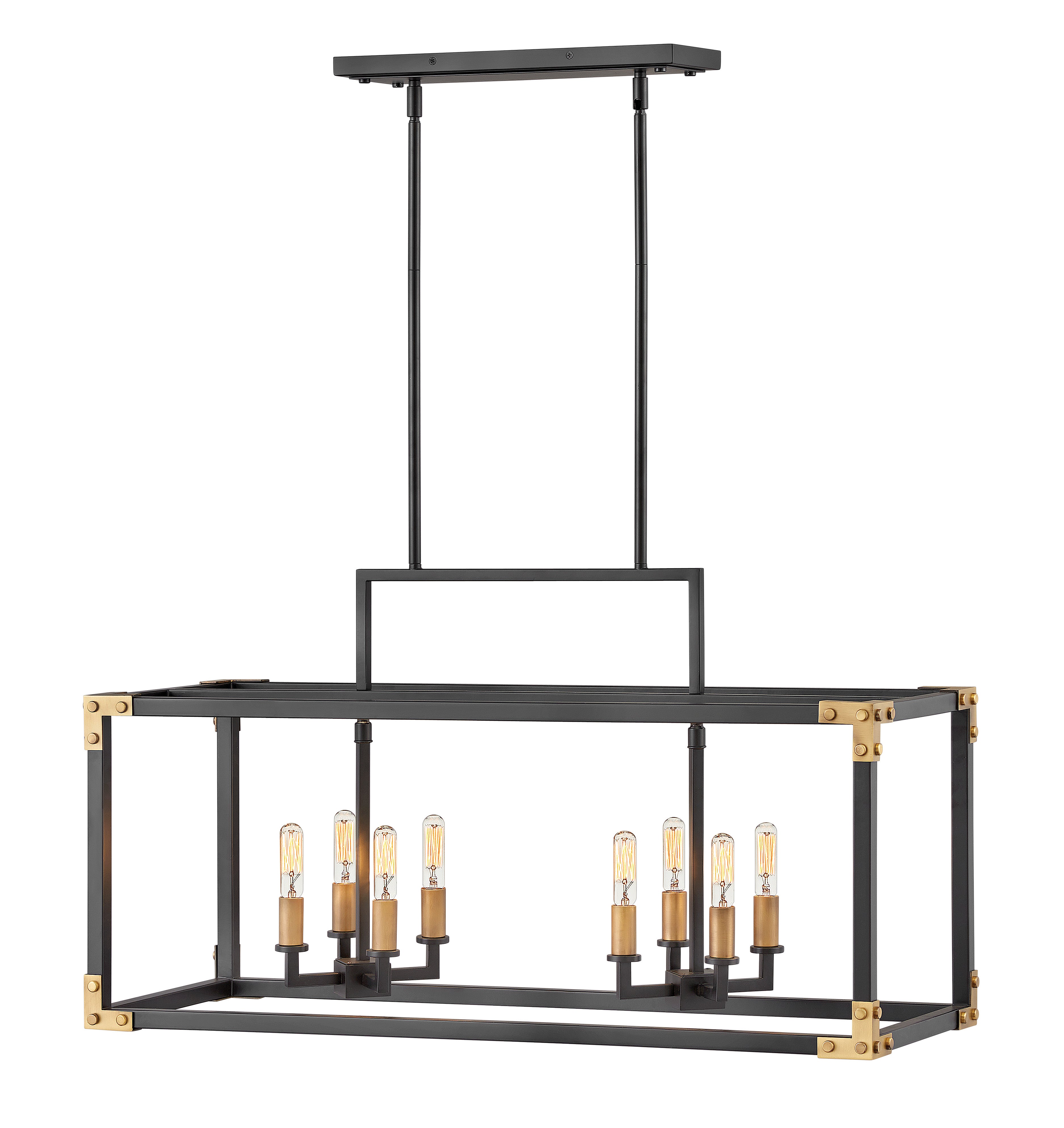 LOUIS Chandelier Noir - 4298SK | HINKLEY