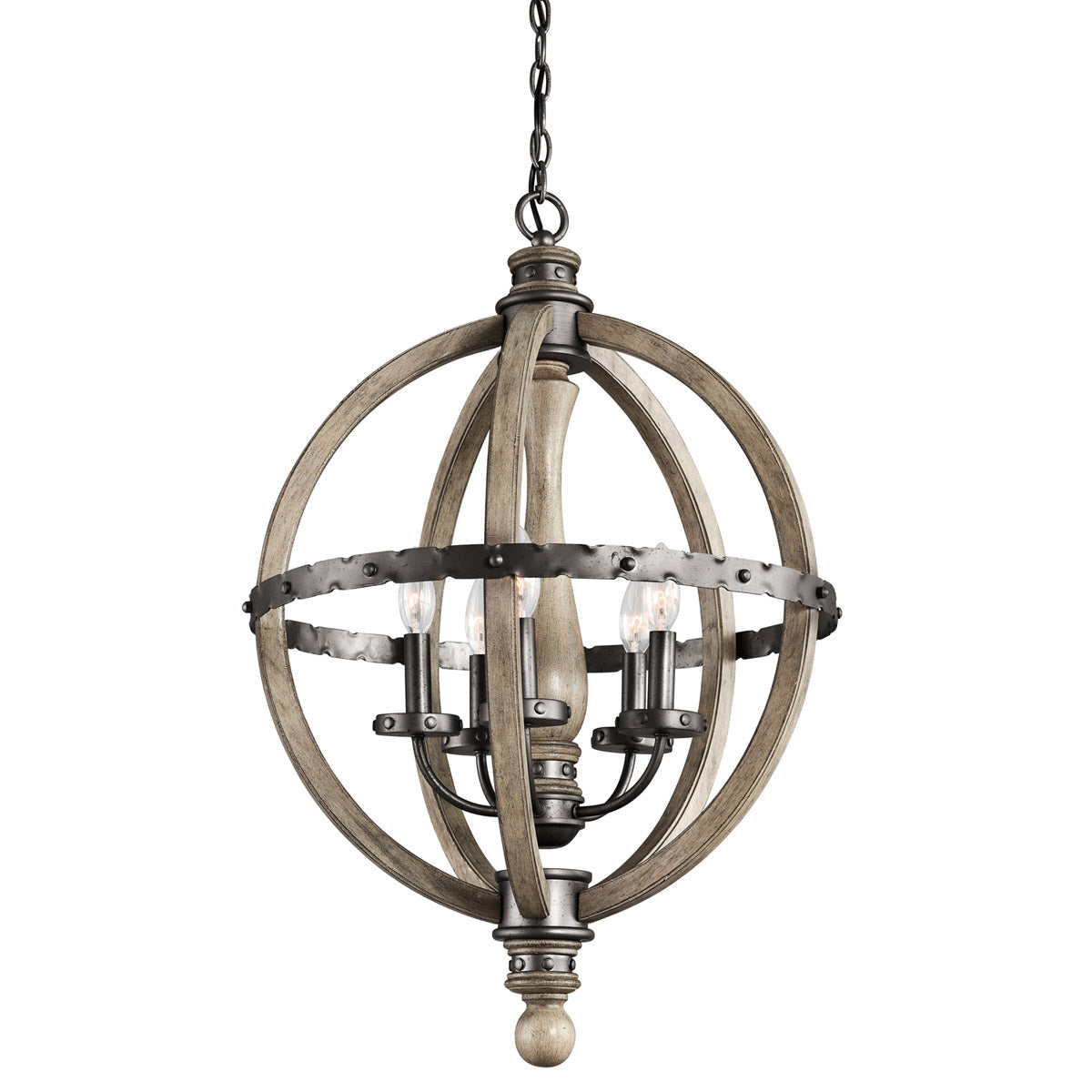 EVAN Chandelier Gris - 43324DAG | KICHLER