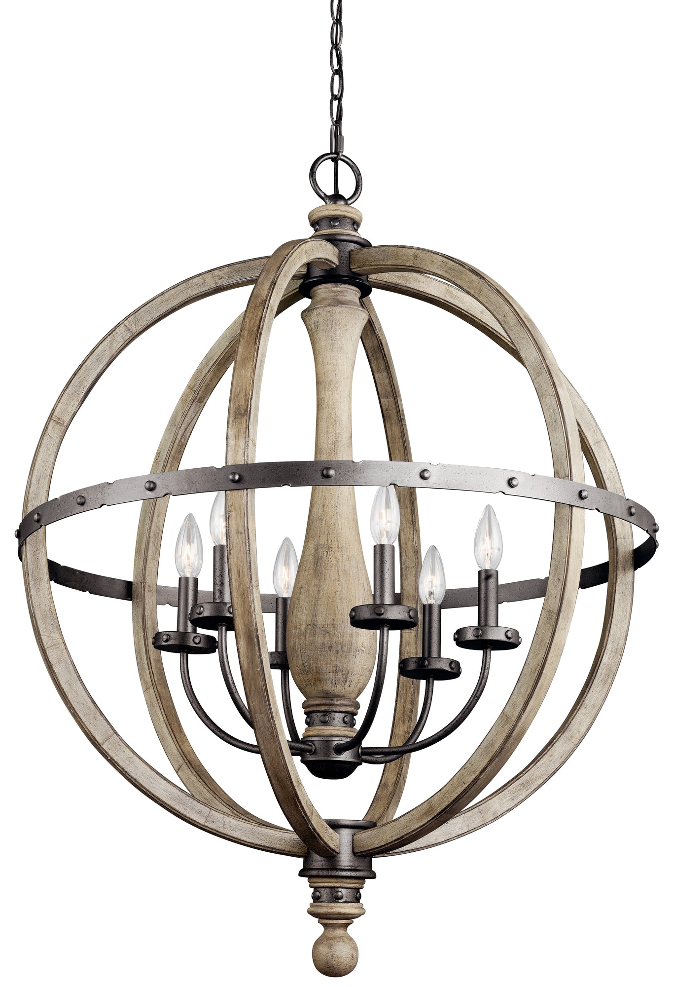 EVAN Chandelier Gris - 43327DAG | KICHLER