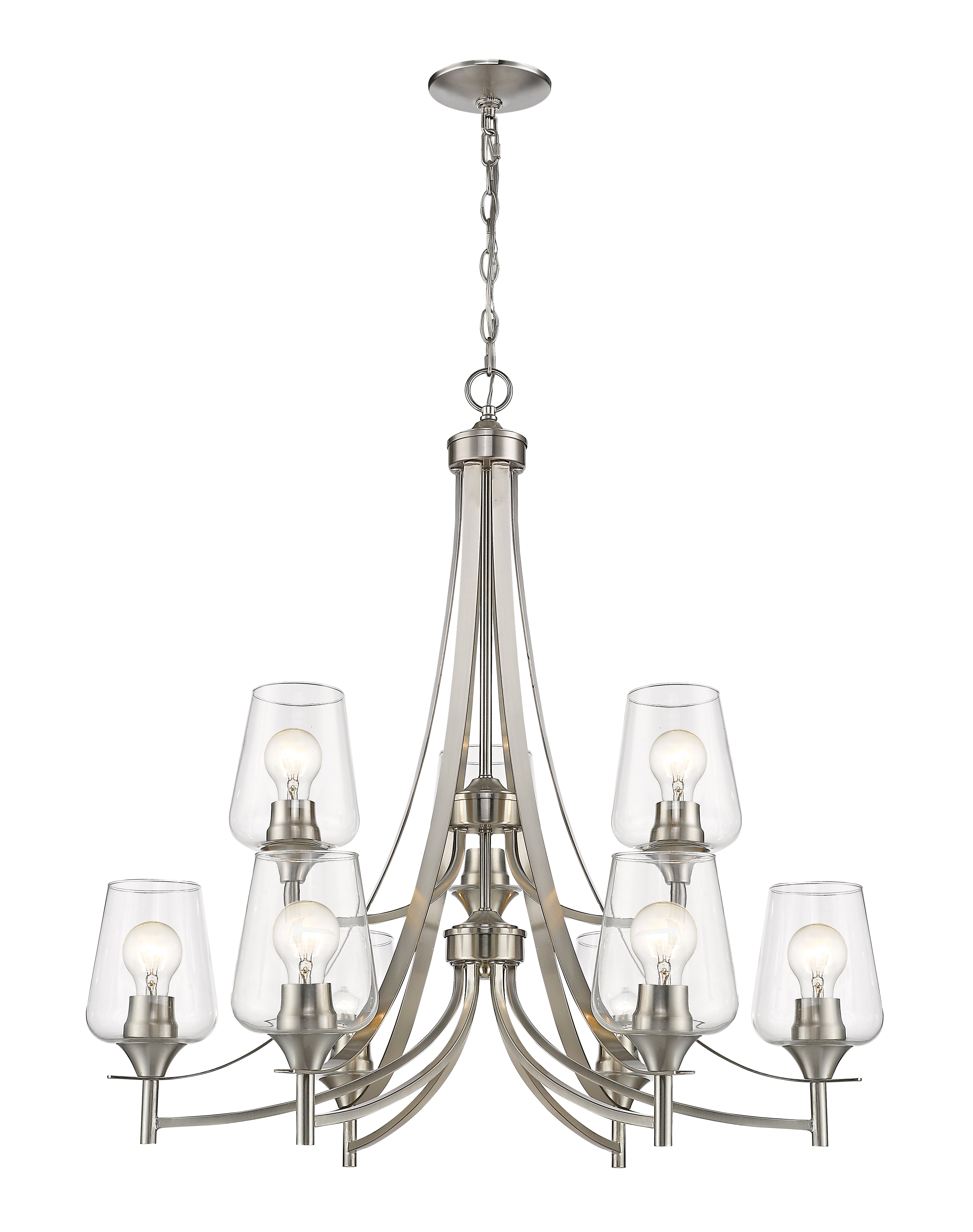 JOLIET Chandelier Nickel - 473-9BN | Z-LITE