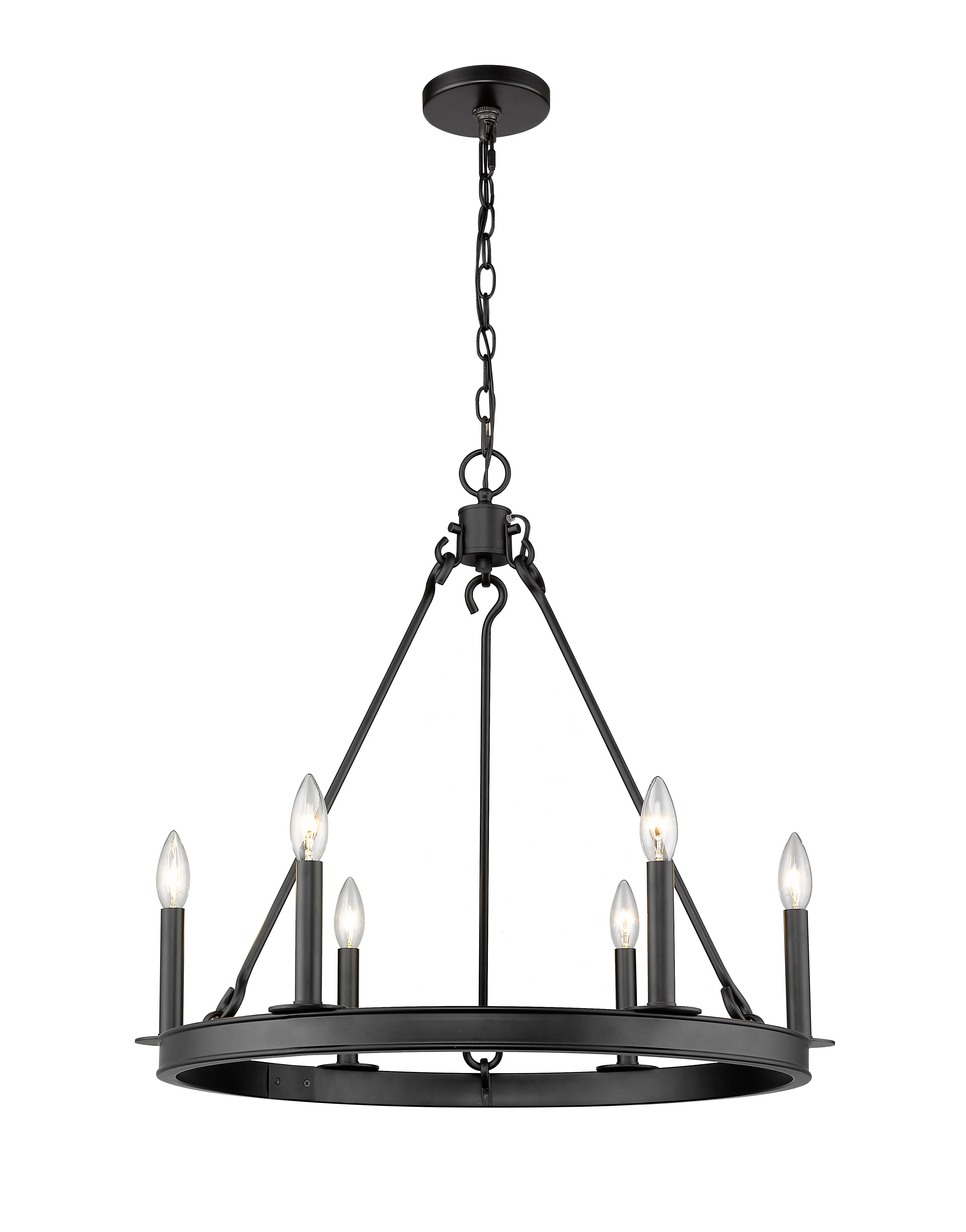BARCLAY Chandelier Noir - 482R-6MB | Z-LITE