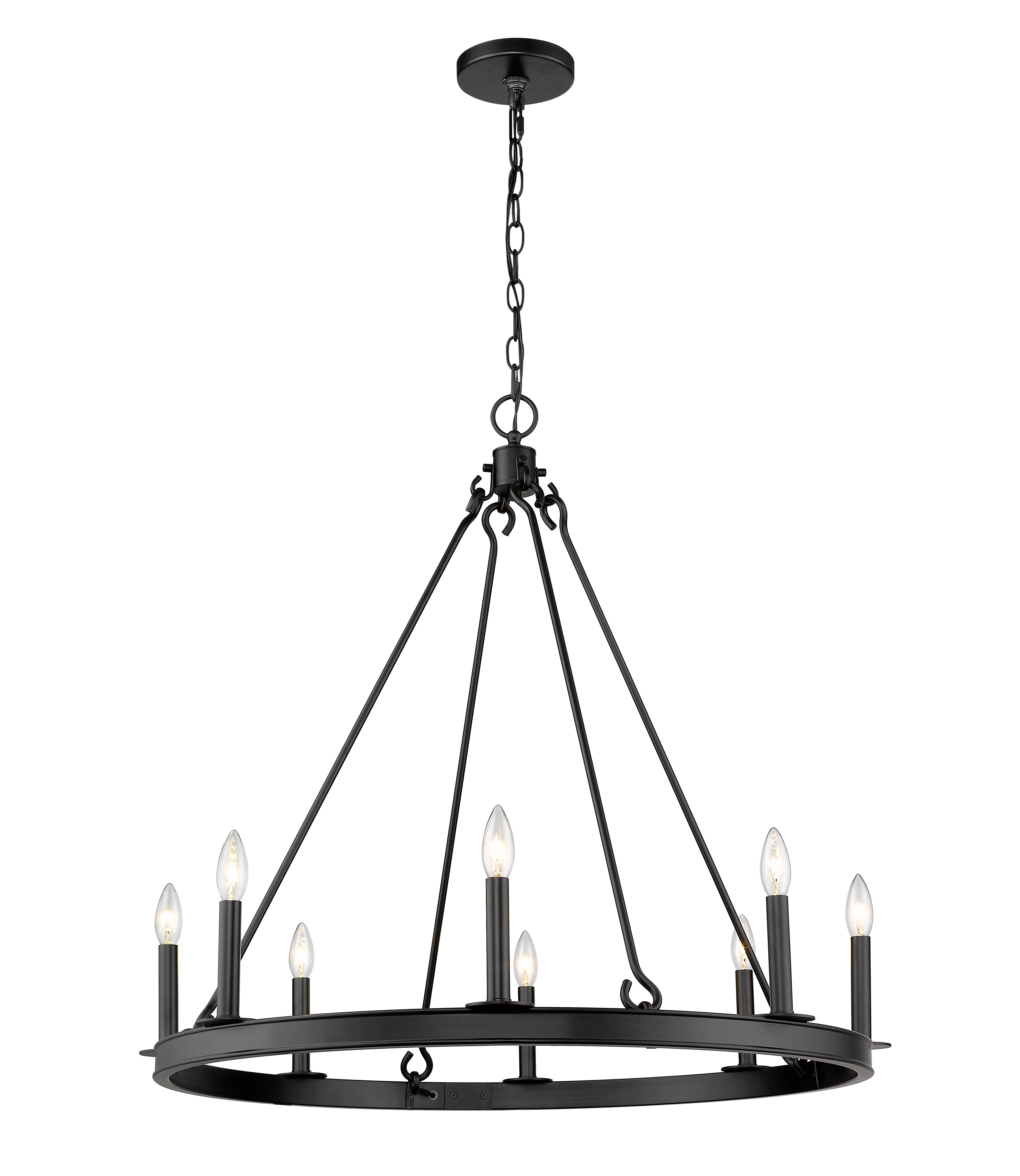 BARCLAY Chandelier Noir - 482R-8MB | Z-LITE