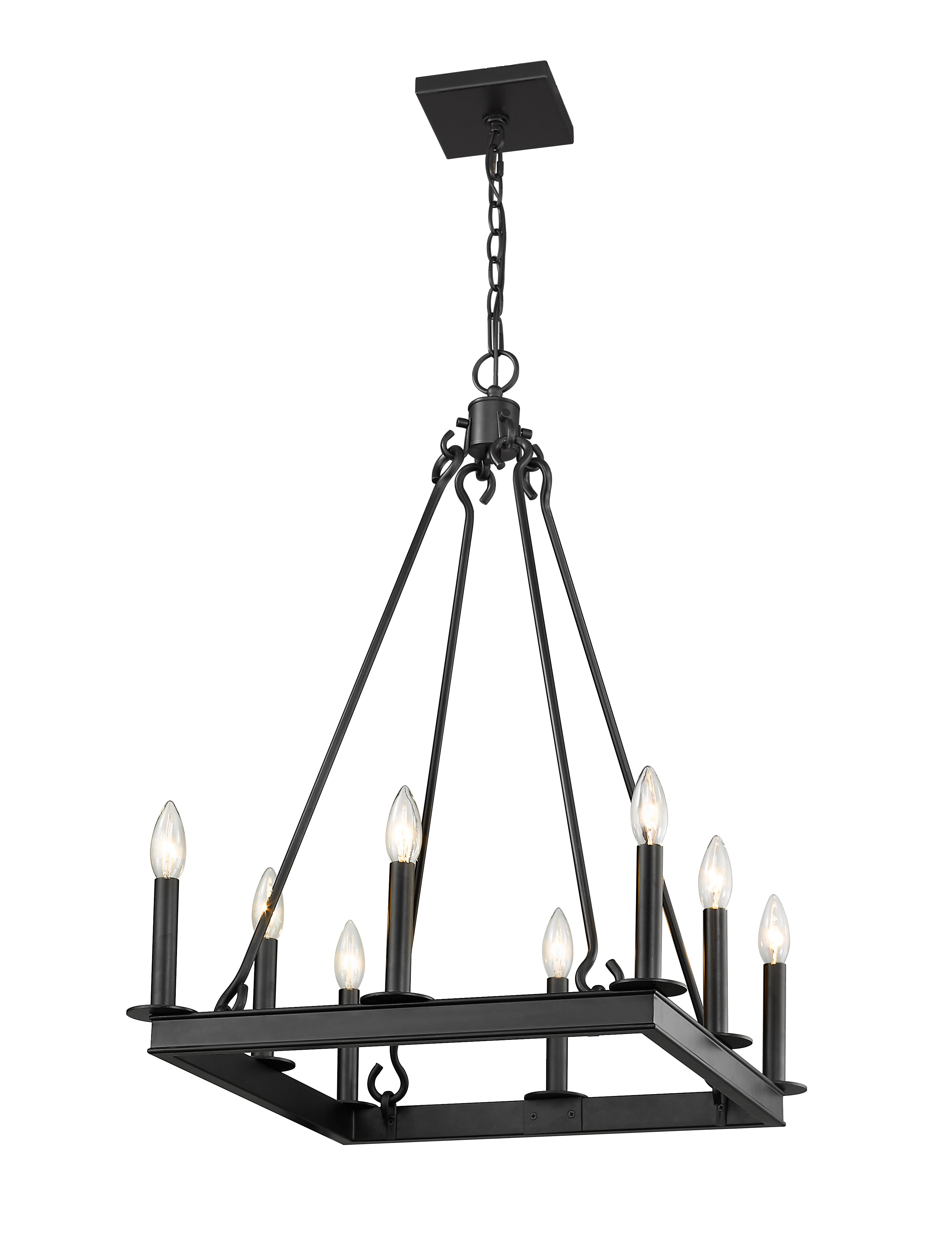 BARCLAY Chandelier Noir - 482S-8-20MB | Z-LITE