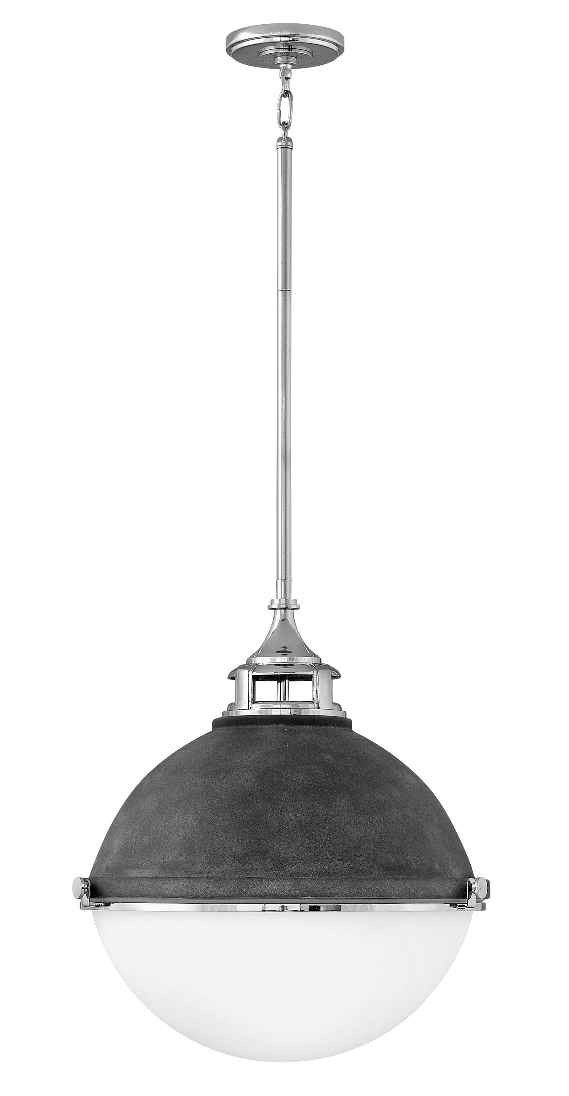 FLETCHER Pendant Black, Nickel - 4835DZ-PN | HINKLEY