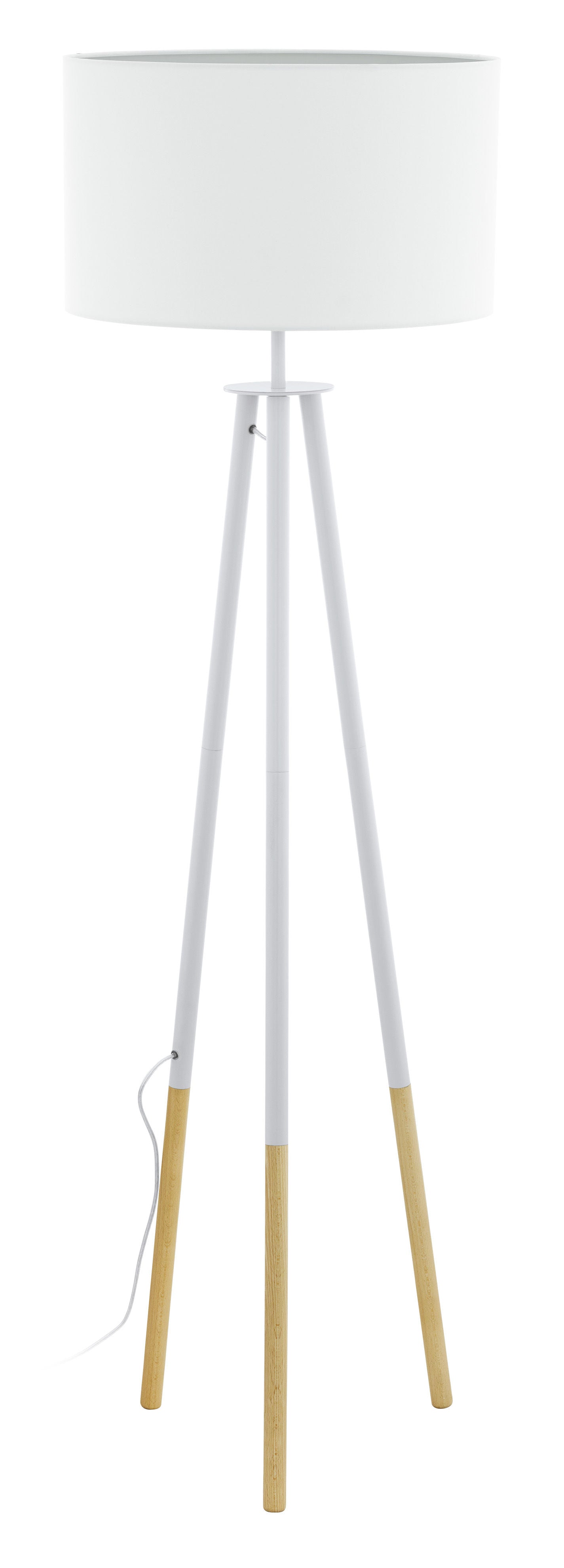 Bidford Lampe sur pied Bois, Blanc - 49156A | EGLO